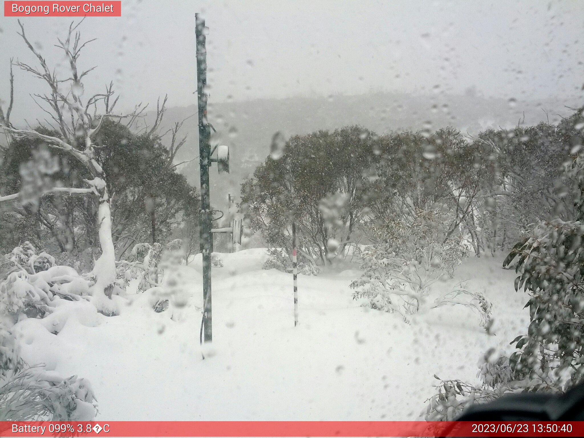 Bogong Web Cam 1:50pm Friday 23rd of June 2023