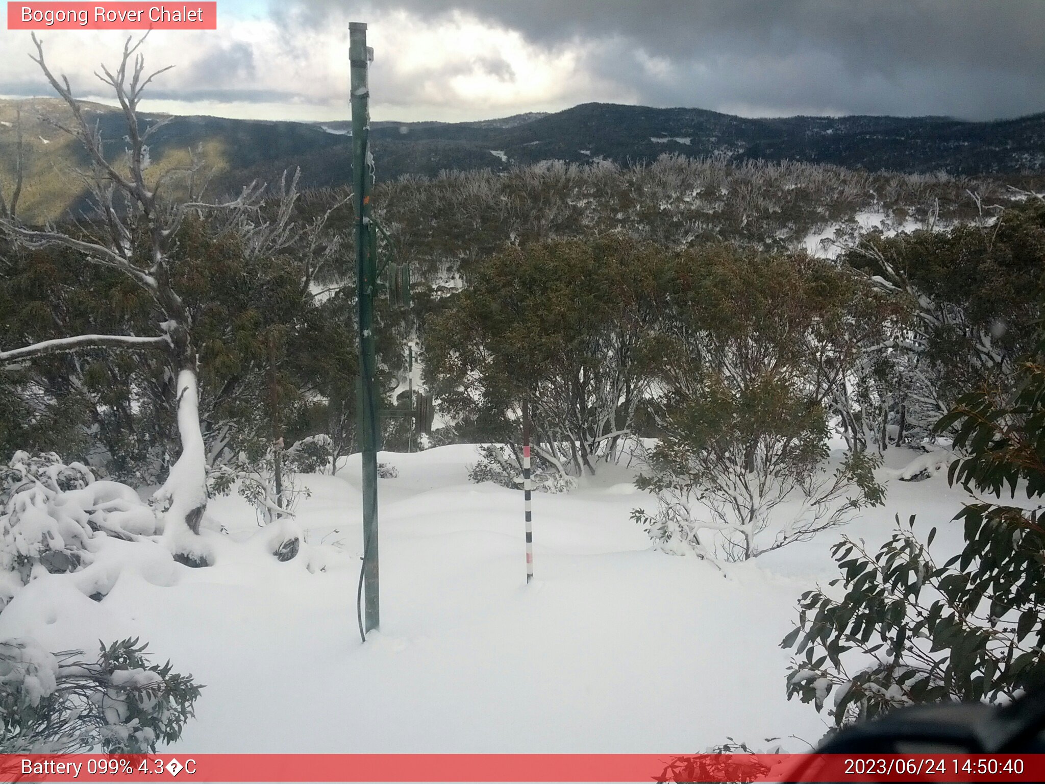 Bogong Web Cam 2:50pm Saturday 24th of June 2023