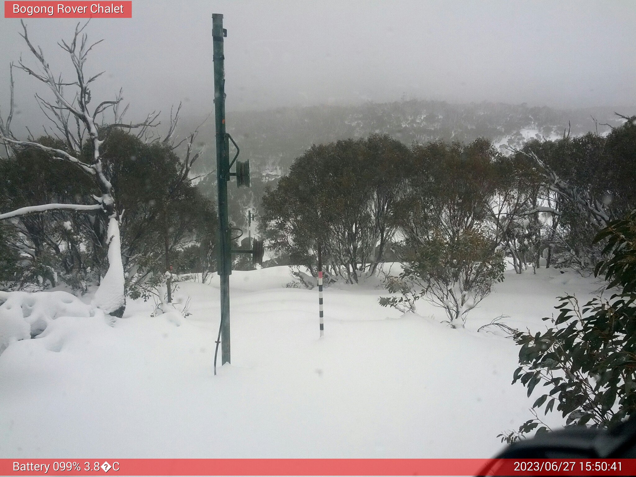 Bogong Web Cam 3:50pm Tuesday 27th of June 2023