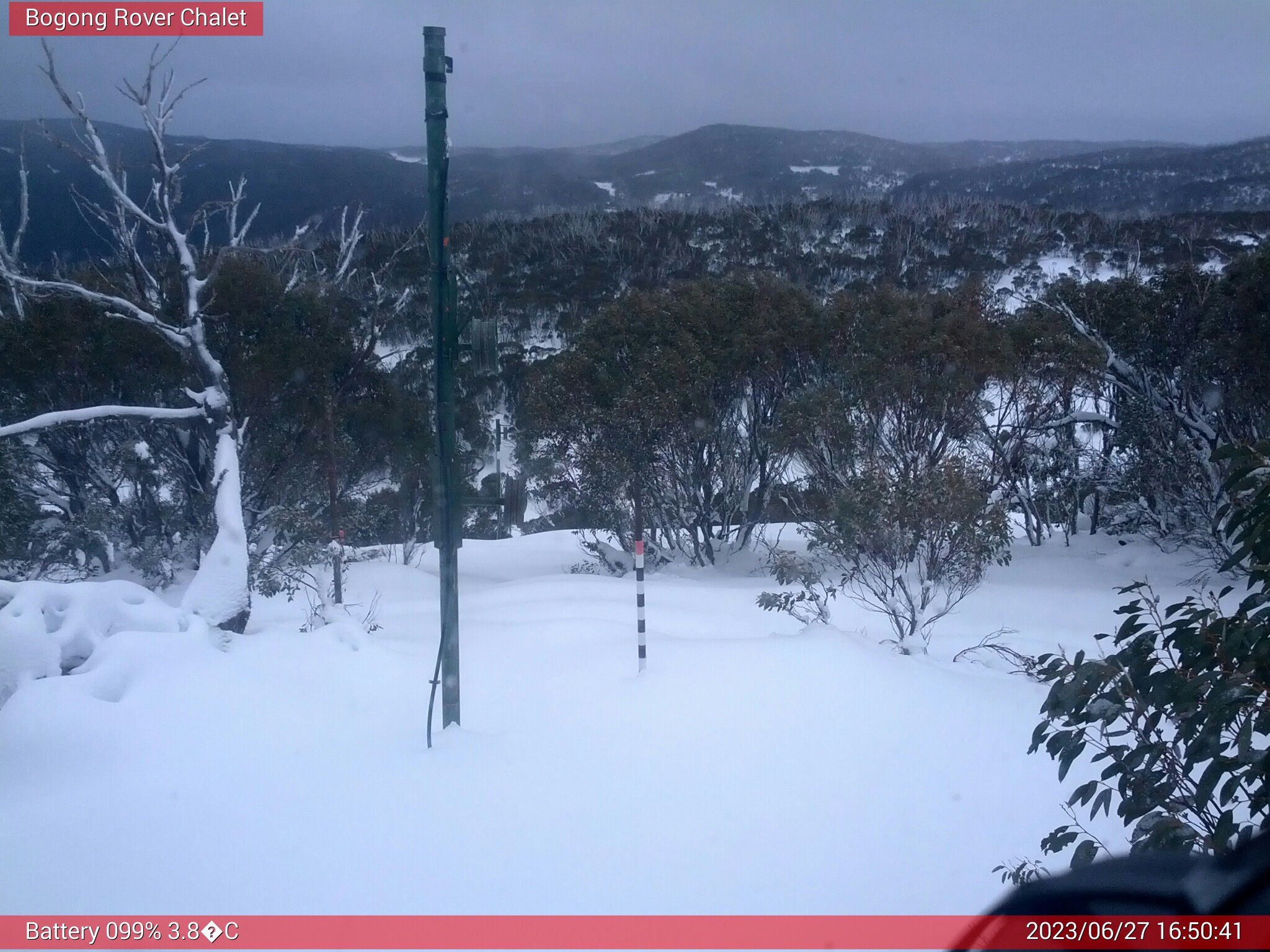 Bogong Web Cam 4:50pm Tuesday 27th of June 2023