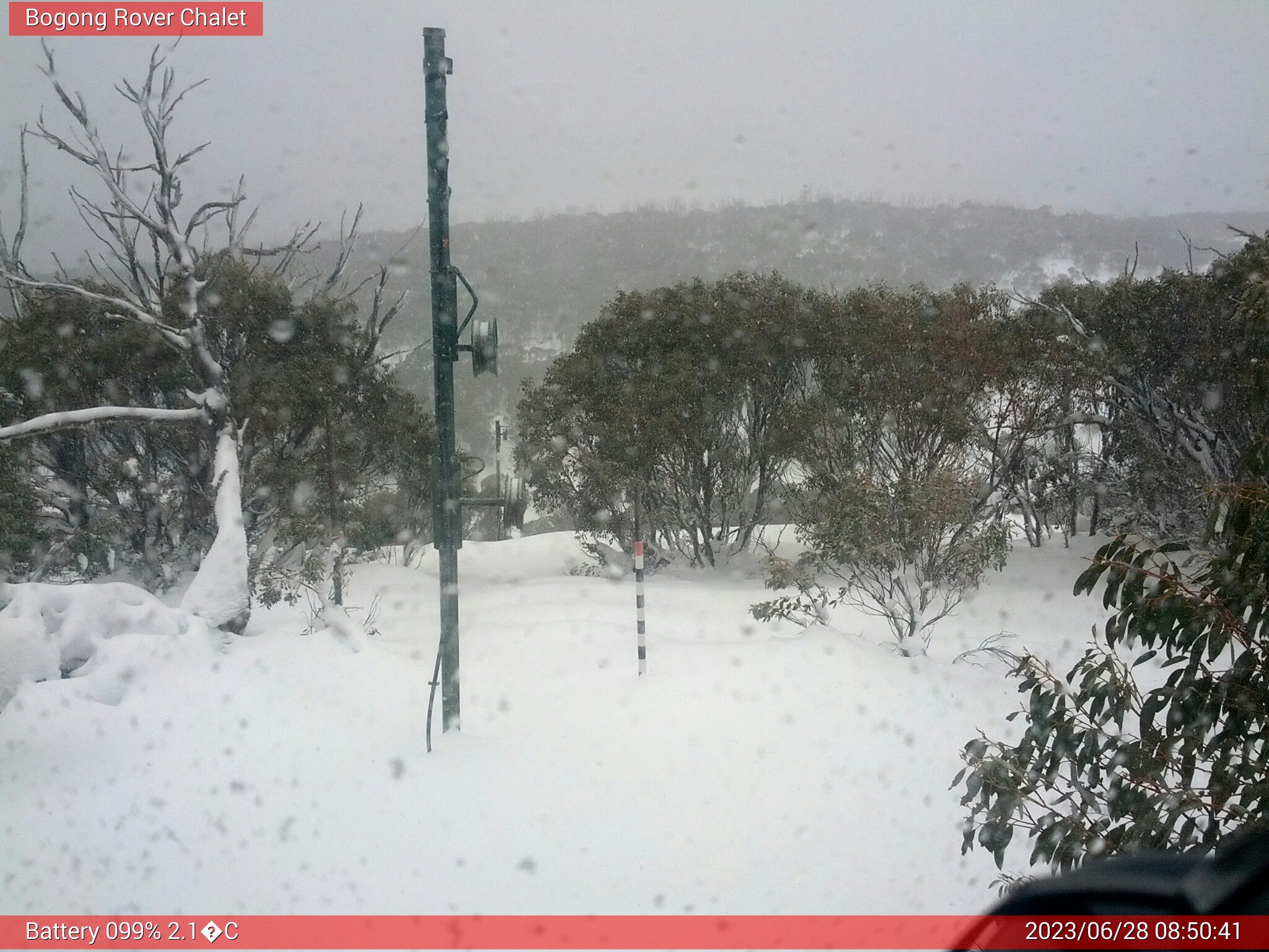 Bogong Web Cam 8:50am Wednesday 28th of June 2023