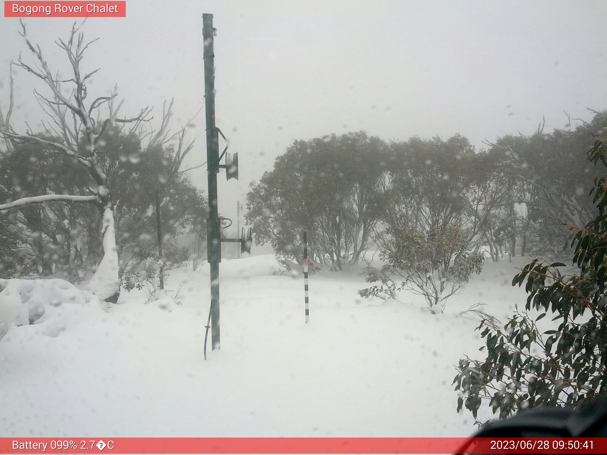 Bogong Web Cam 9:50am Wednesday 28th of June 2023