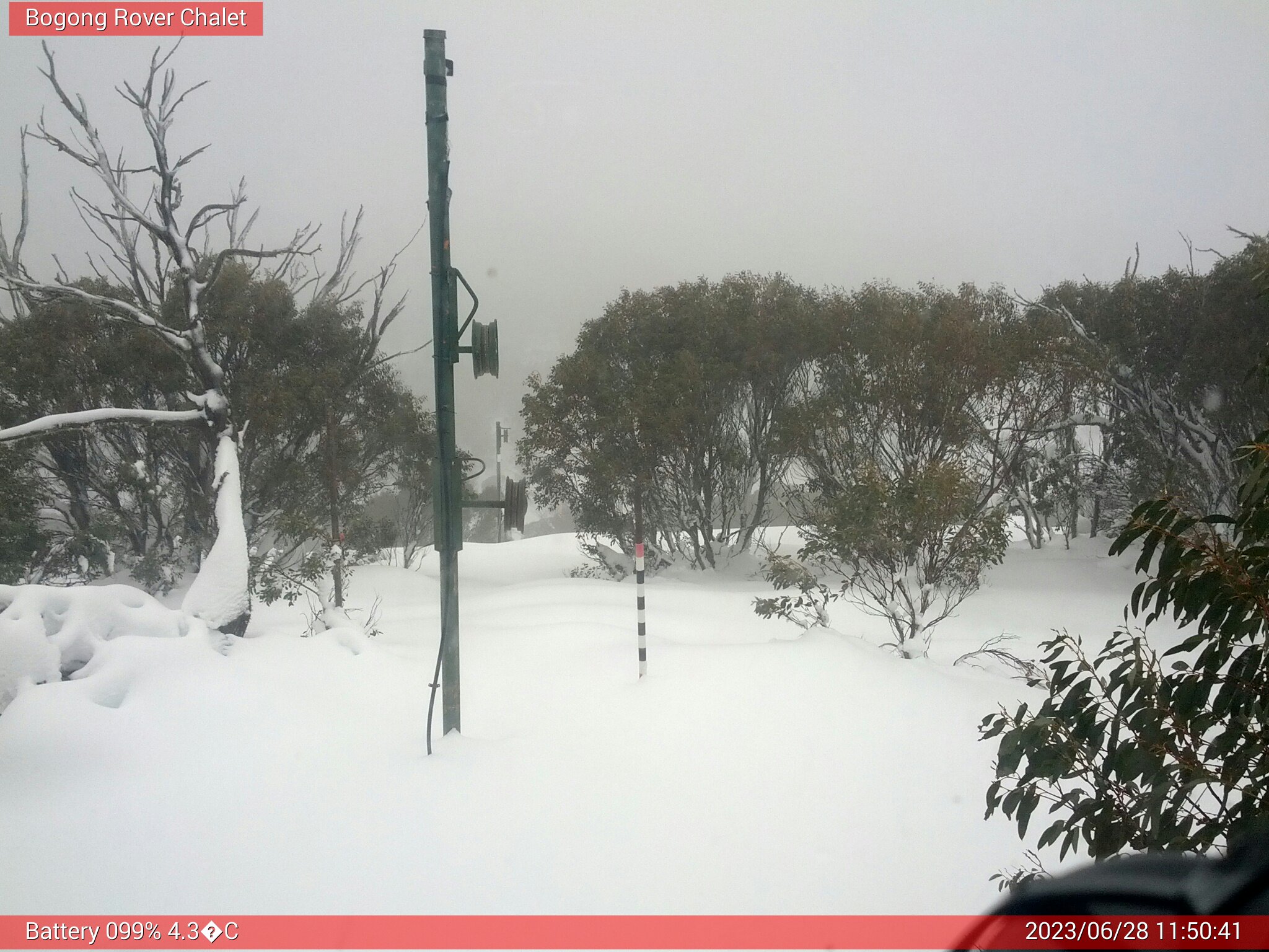 Bogong Web Cam 11:50am Wednesday 28th of June 2023