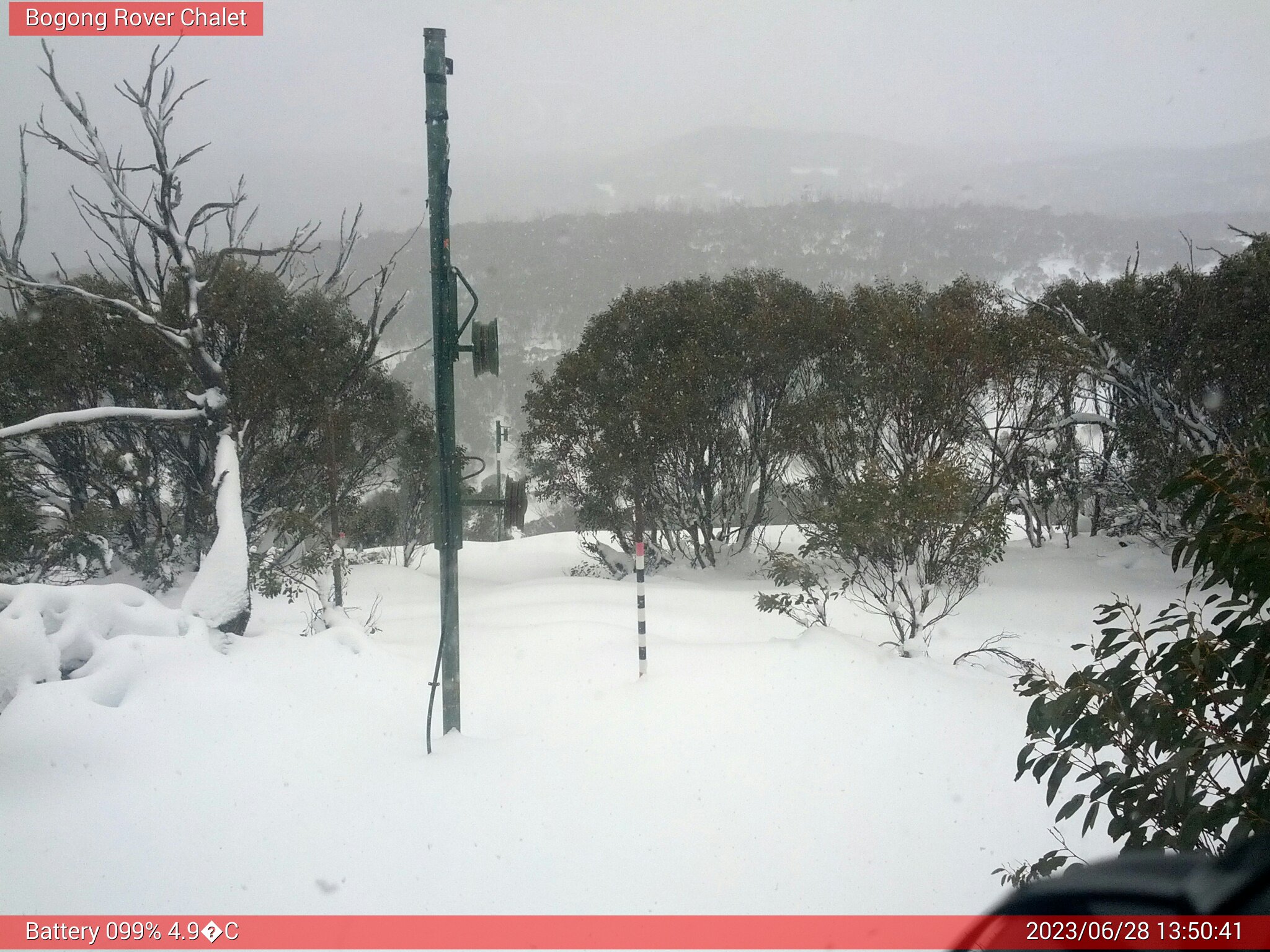 Bogong Web Cam 1:50pm Wednesday 28th of June 2023