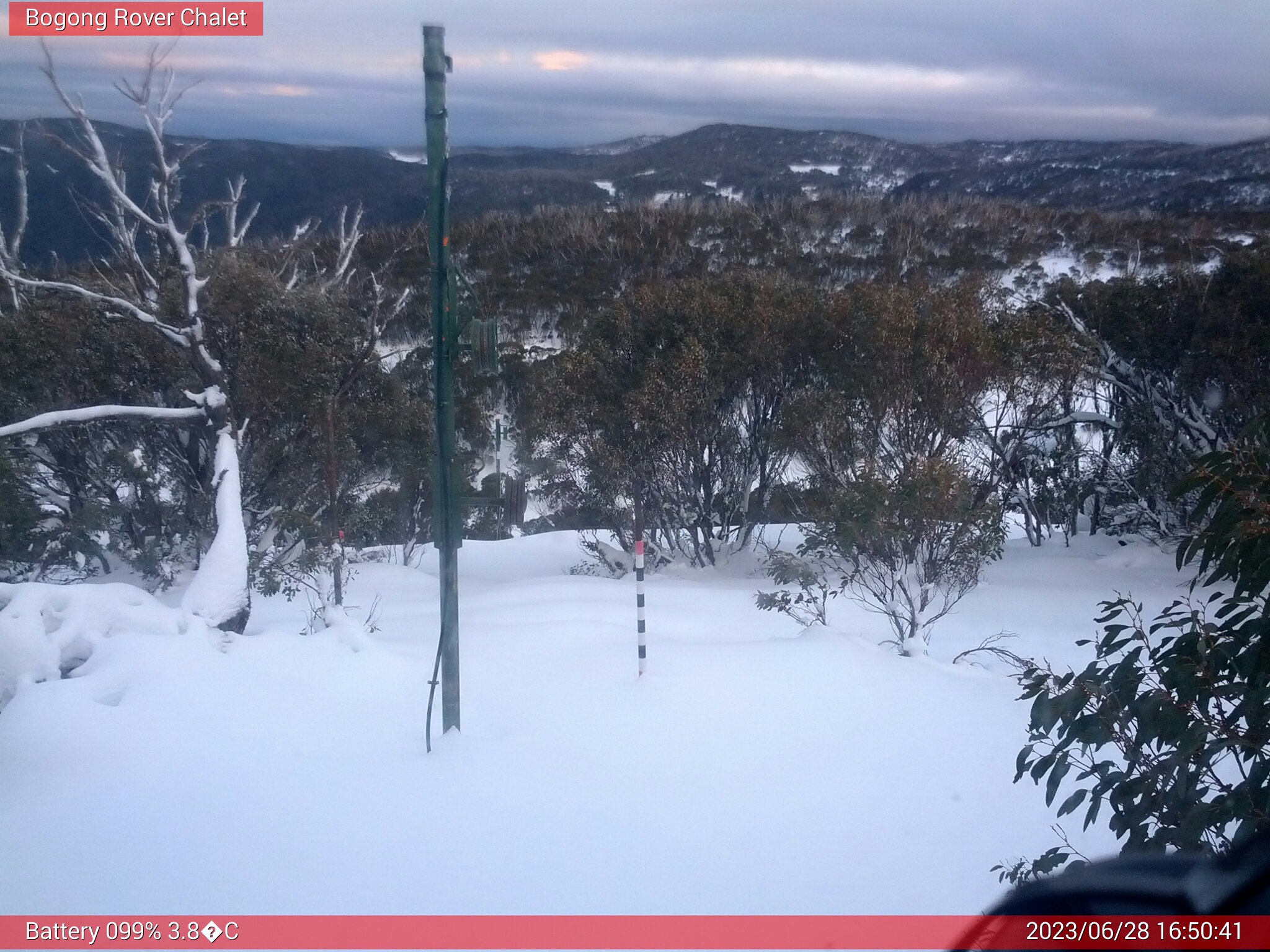 Bogong Web Cam 4:50pm Wednesday 28th of June 2023