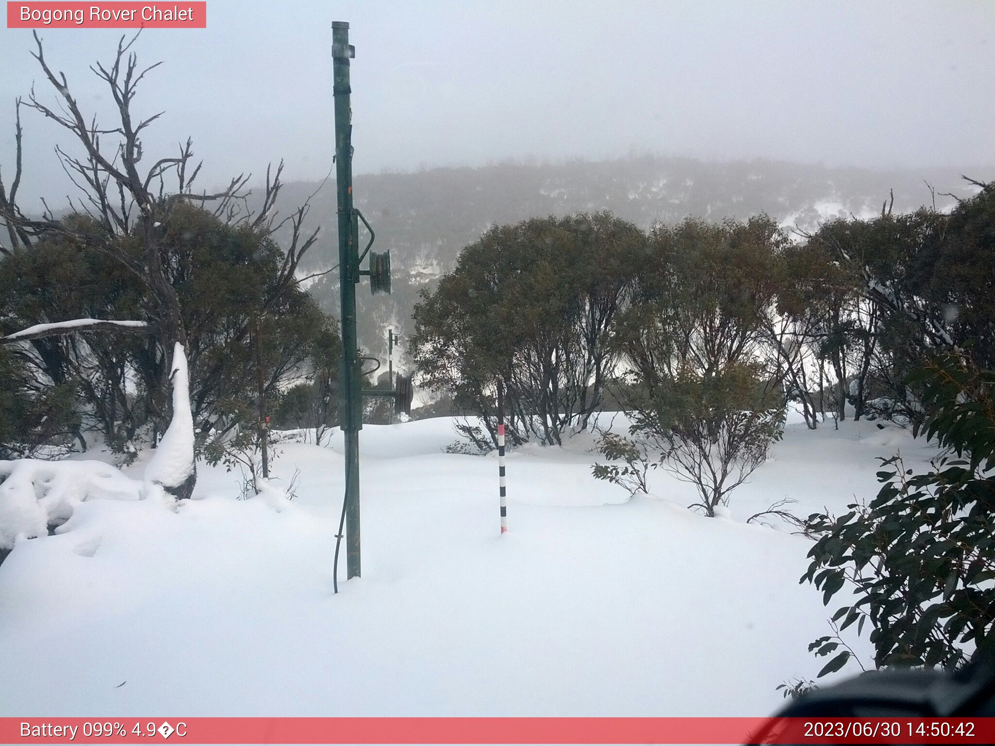 Bogong Web Cam 2:50pm Friday 30th of June 2023