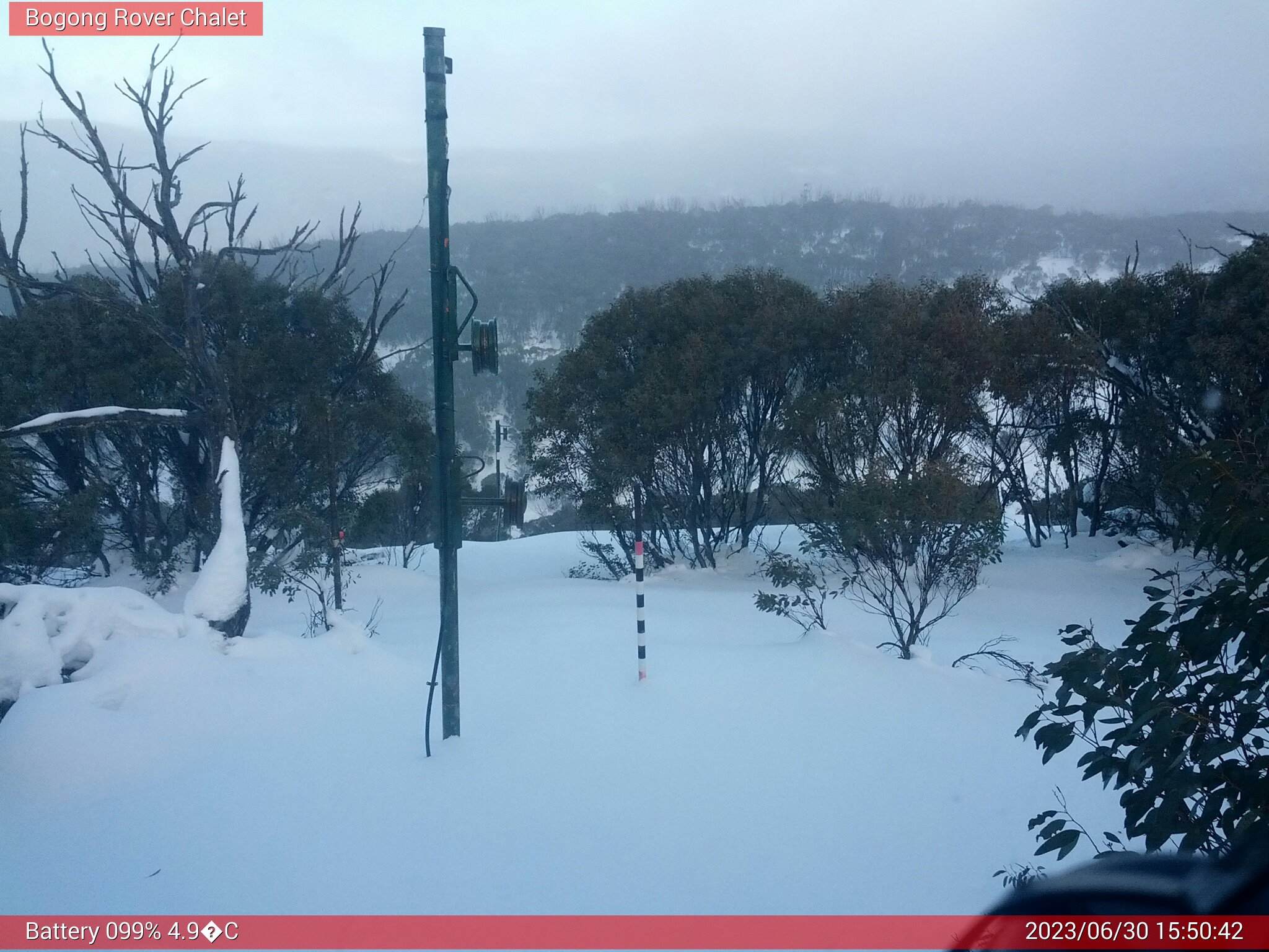 Bogong Web Cam 3:50pm Friday 30th of June 2023