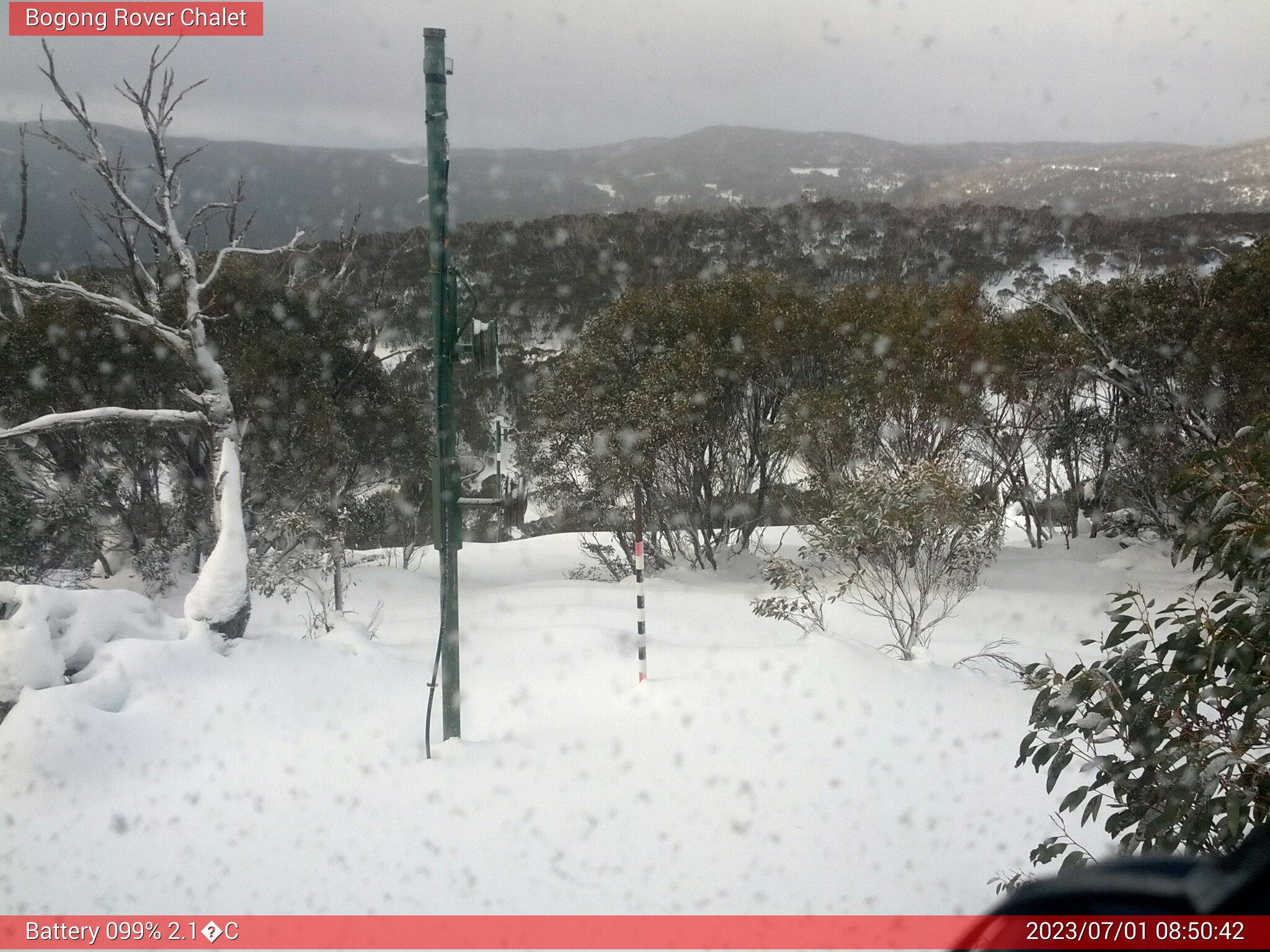 Bogong Web Cam 8:50am Saturday 1st of July 2023