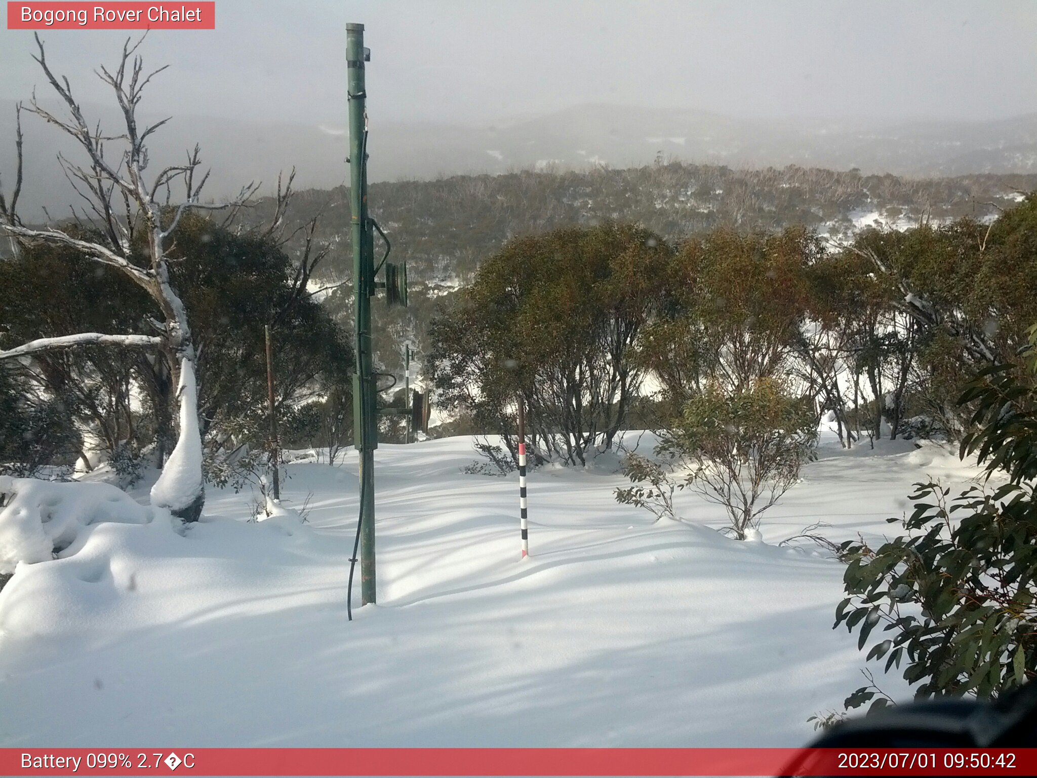 Bogong Web Cam 9:50am Saturday 1st of July 2023