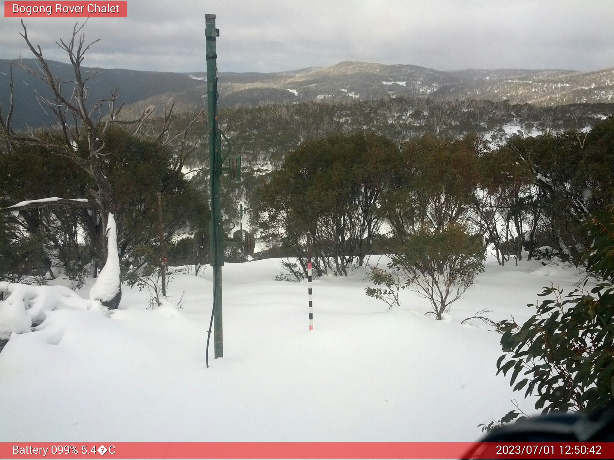 Bogong Web Cam 12:50pm Saturday 1st of July 2023