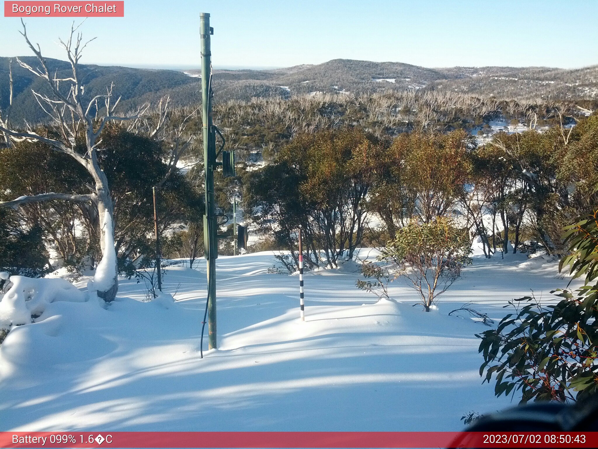 Bogong Web Cam 8:50am Sunday 2nd of July 2023