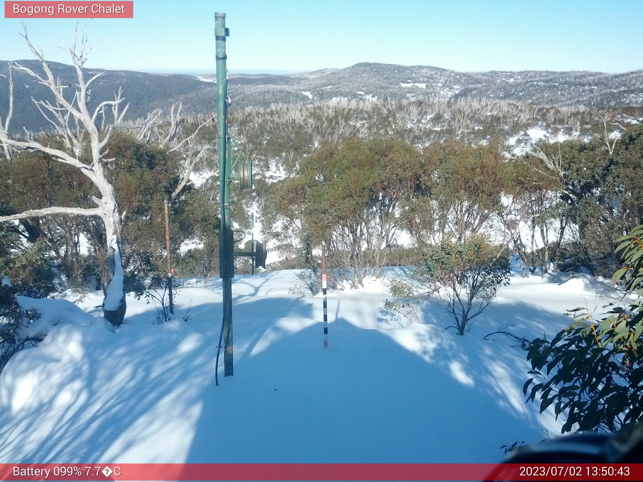 Bogong Web Cam 1:50pm Sunday 2nd of July 2023