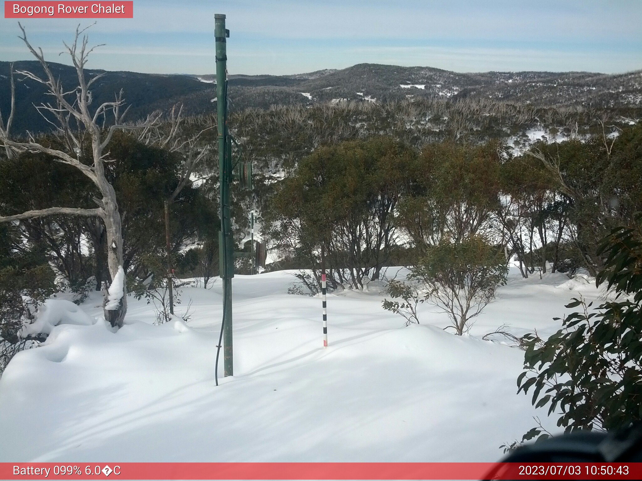 Bogong Web Cam 10:50am Monday 3rd of July 2023