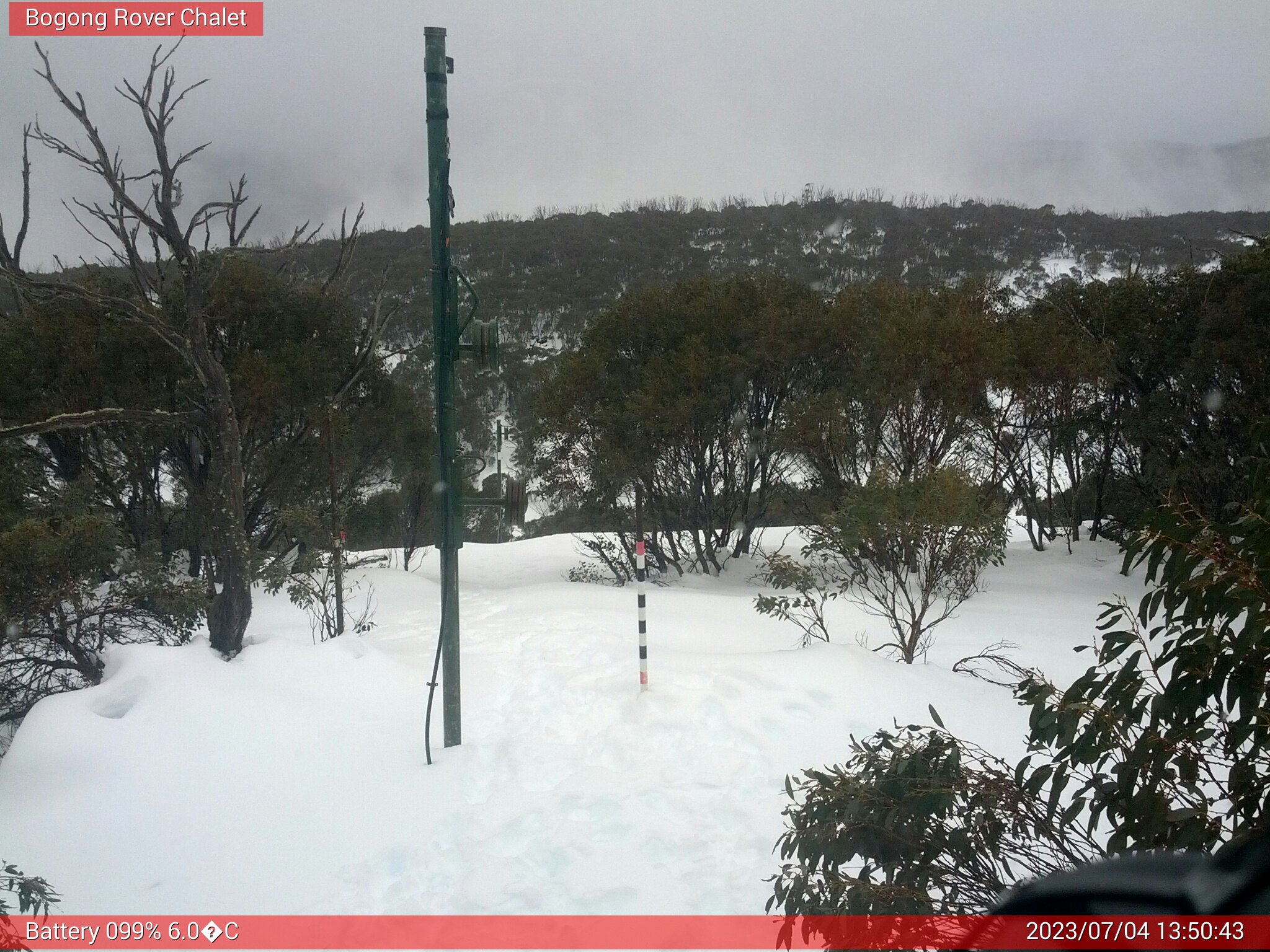 Bogong Web Cam 1:50pm Tuesday 4th of July 2023