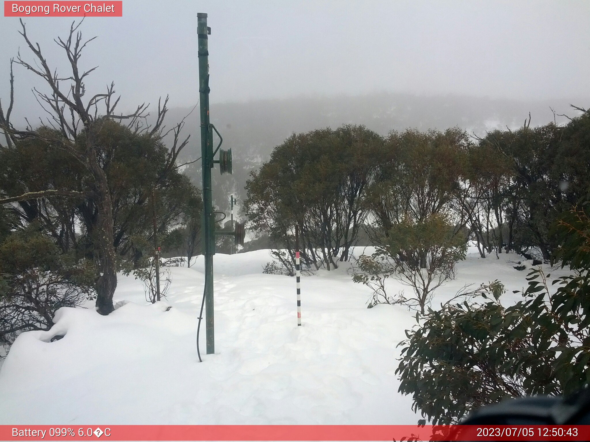 Bogong Web Cam 12:50pm Wednesday 5th of July 2023