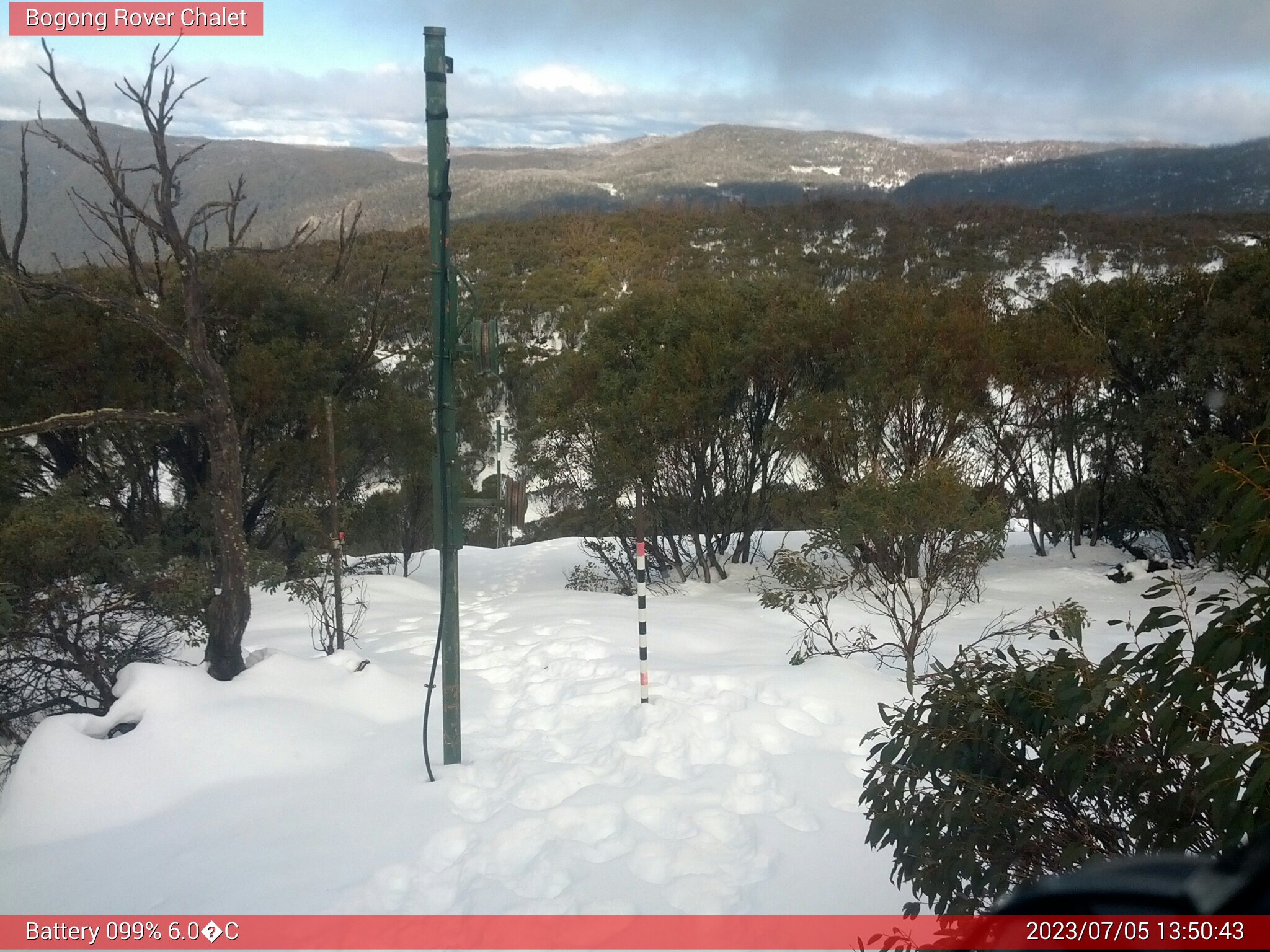 Bogong Web Cam 1:50pm Wednesday 5th of July 2023