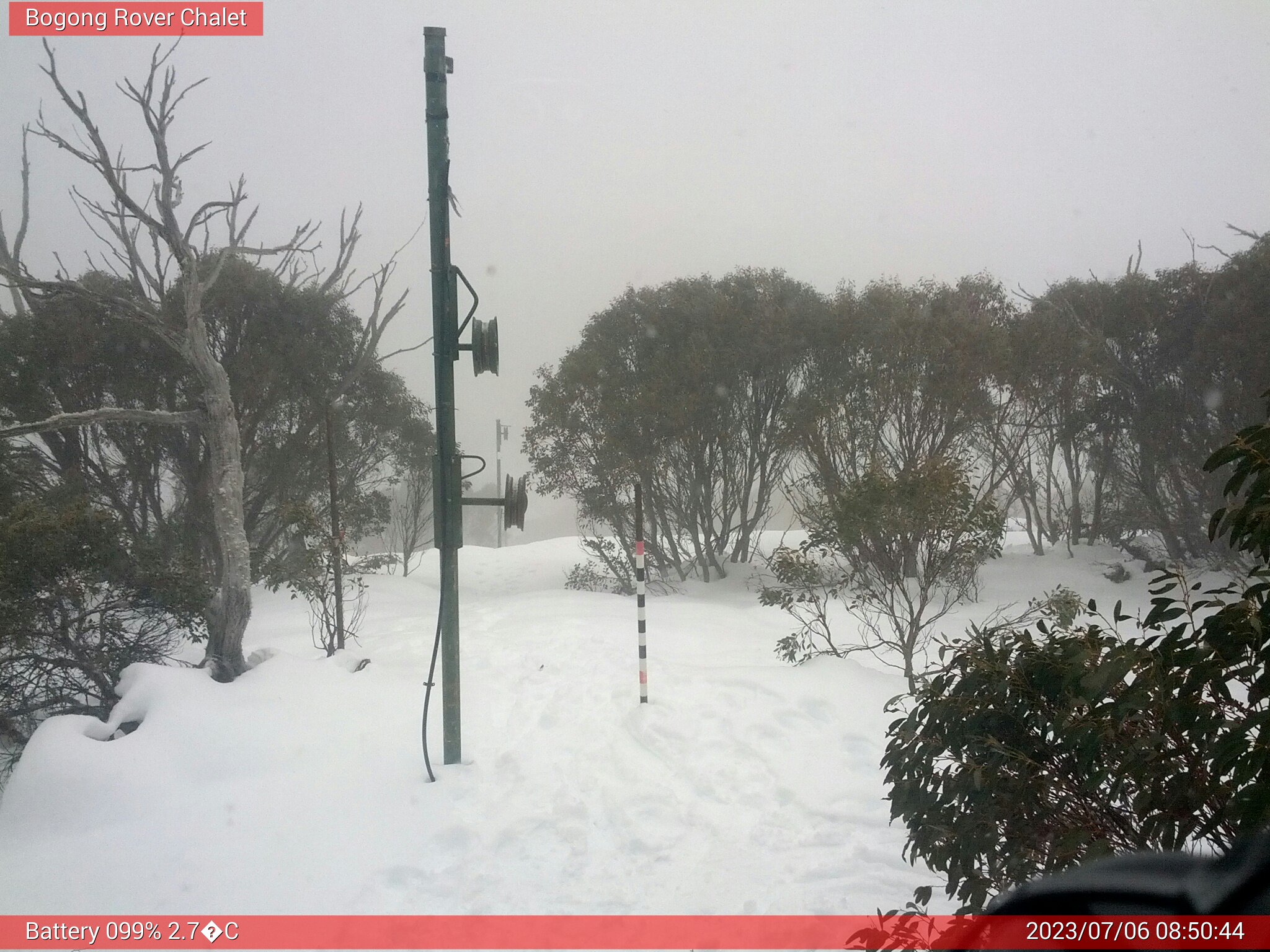 Bogong Web Cam 8:50am Thursday 6th of July 2023