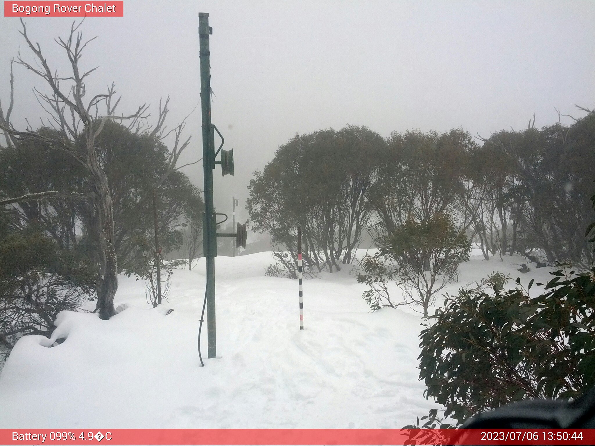 Bogong Web Cam 1:50pm Thursday 6th of July 2023