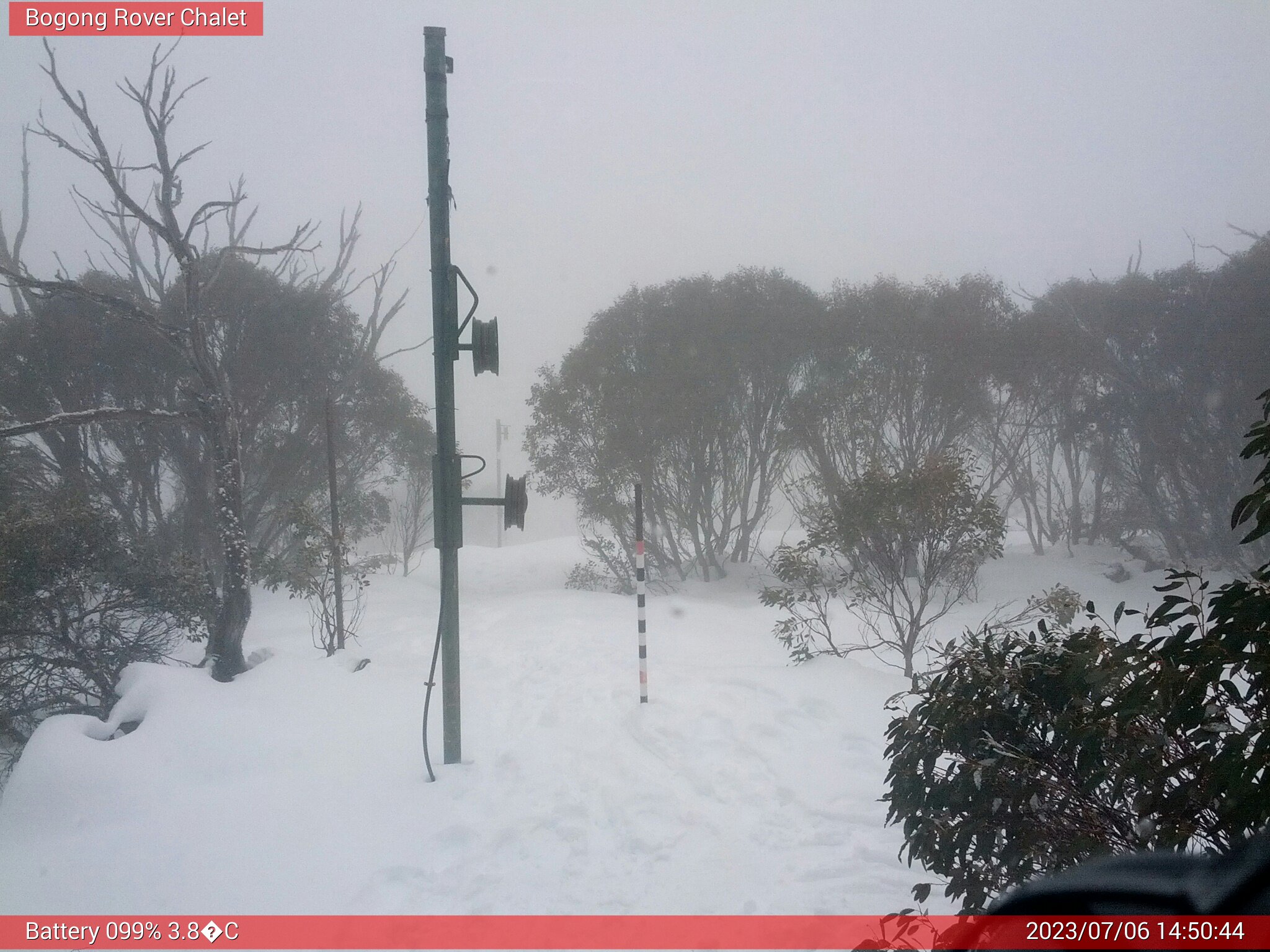 Bogong Web Cam 2:50pm Thursday 6th of July 2023