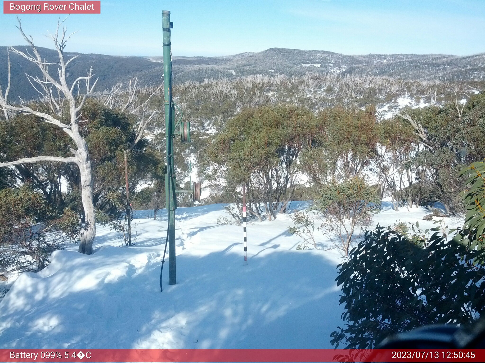 Bogong Web Cam 12:50pm Thursday 13th of July 2023