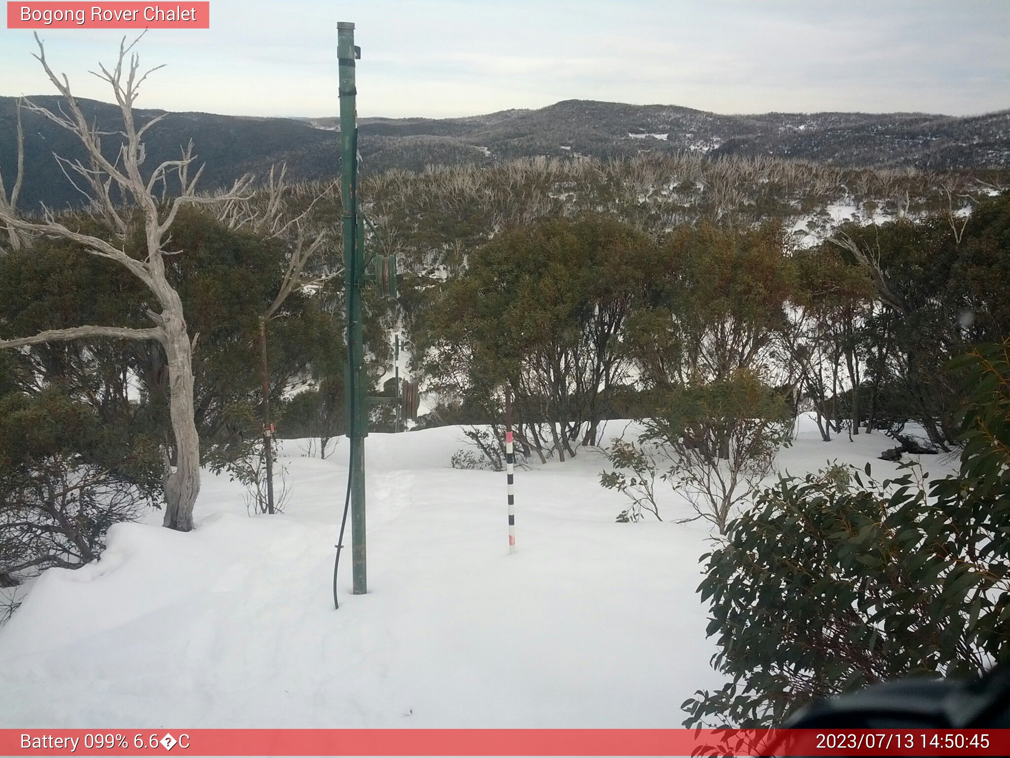 Bogong Web Cam 2:50pm Thursday 13th of July 2023