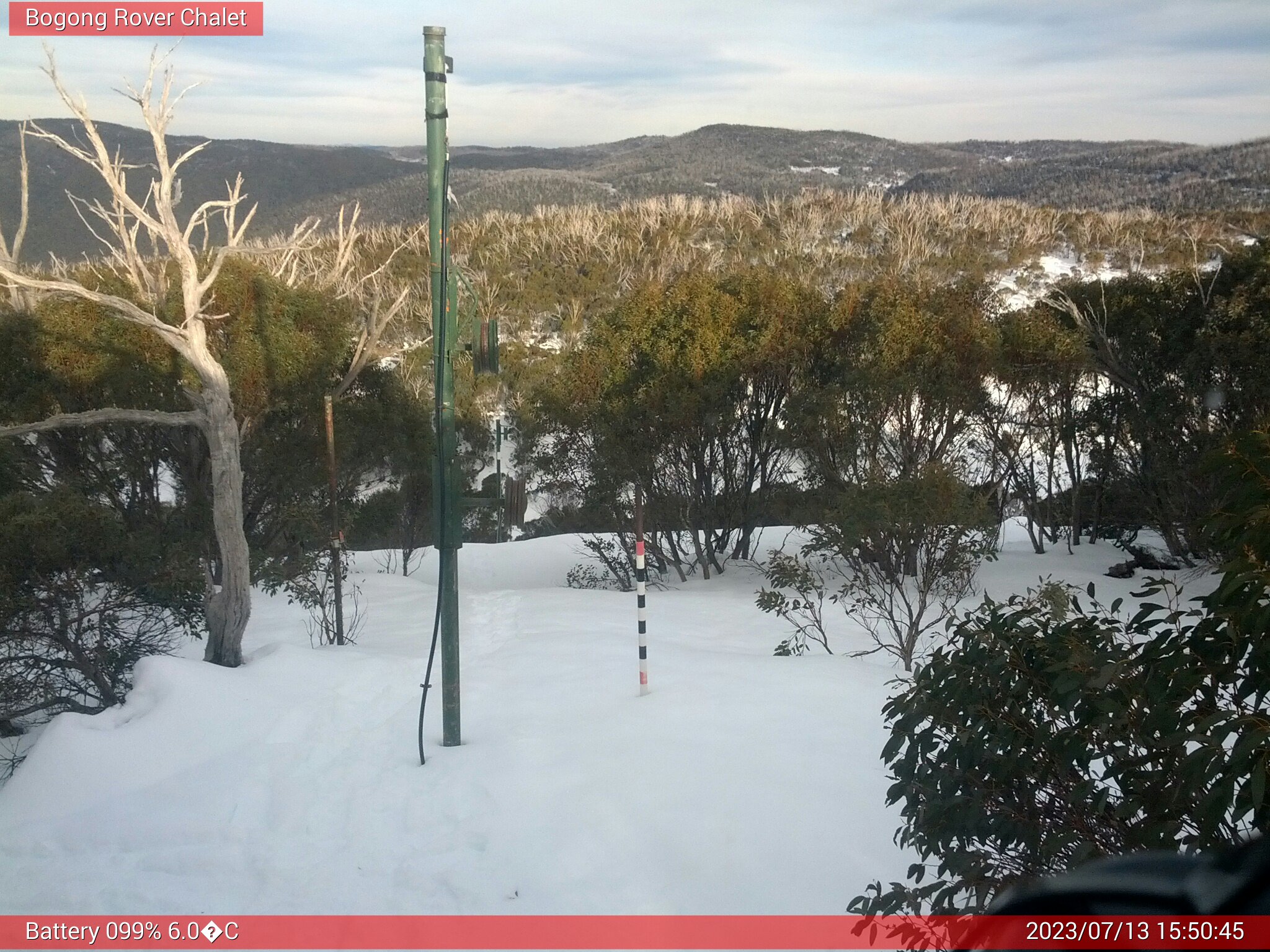 Bogong Web Cam 3:50pm Thursday 13th of July 2023