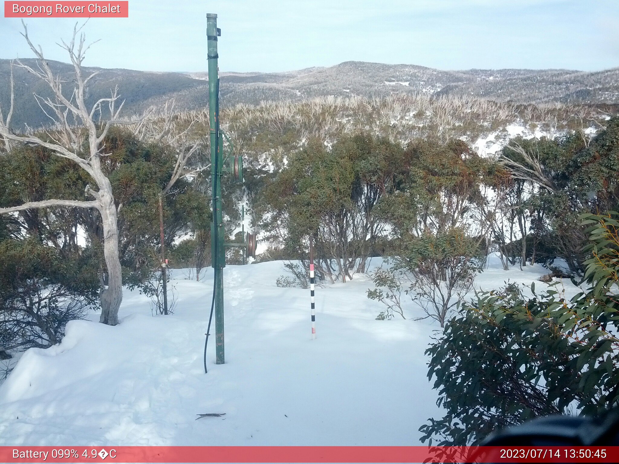 Bogong Web Cam 1:50pm Friday 14th of July 2023