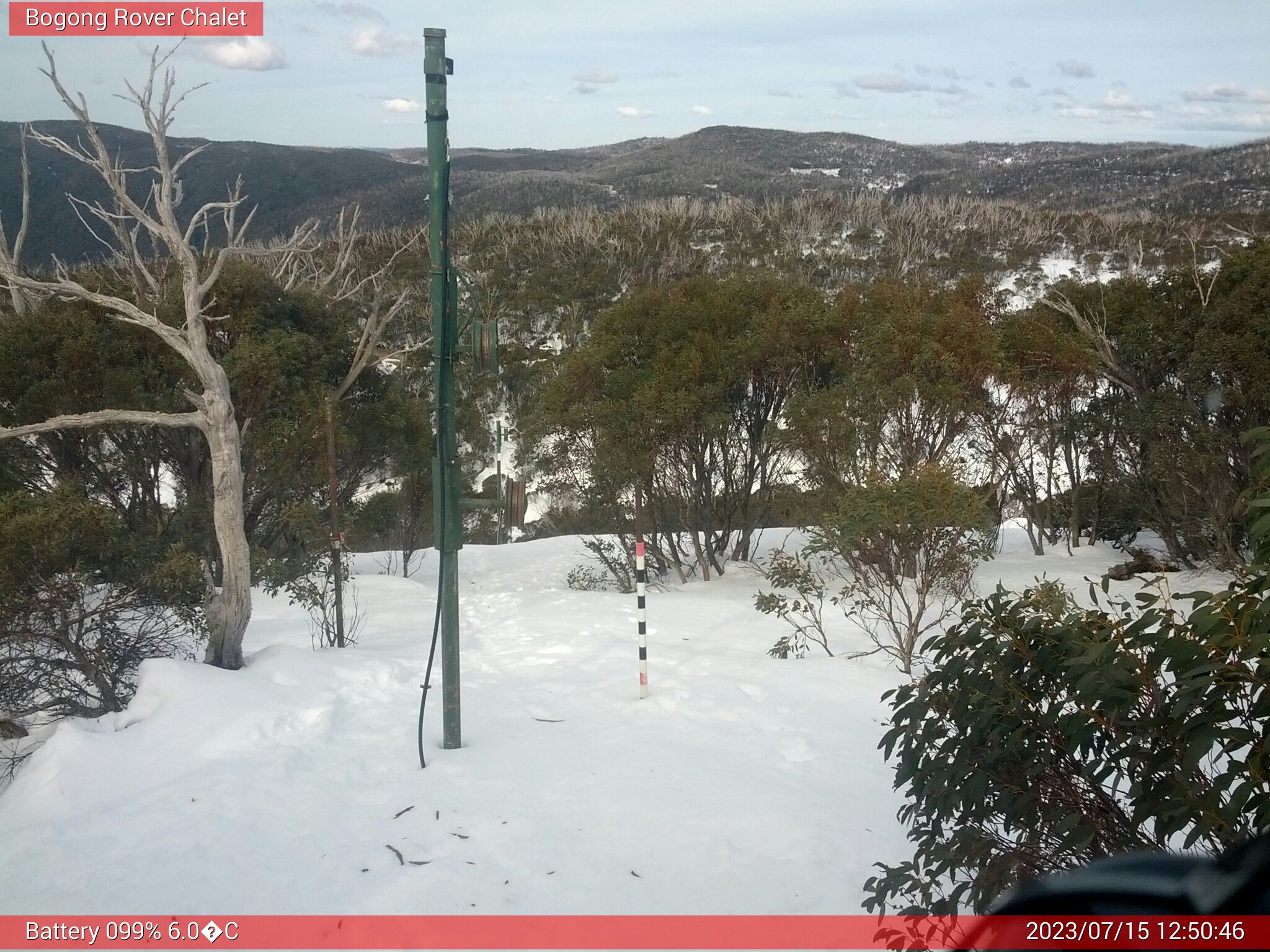 Bogong Web Cam 12:50pm Saturday 15th of July 2023