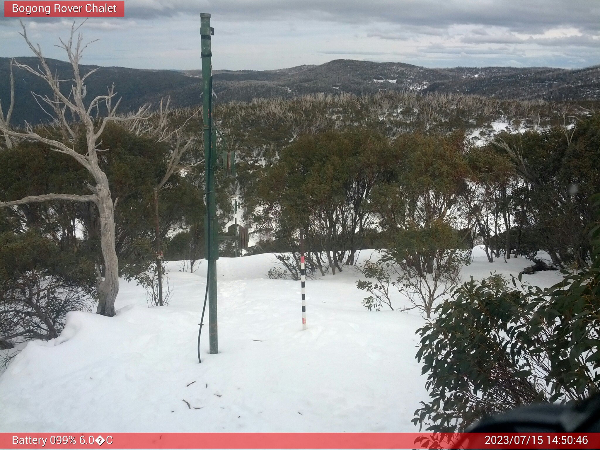 Bogong Web Cam 2:50pm Saturday 15th of July 2023