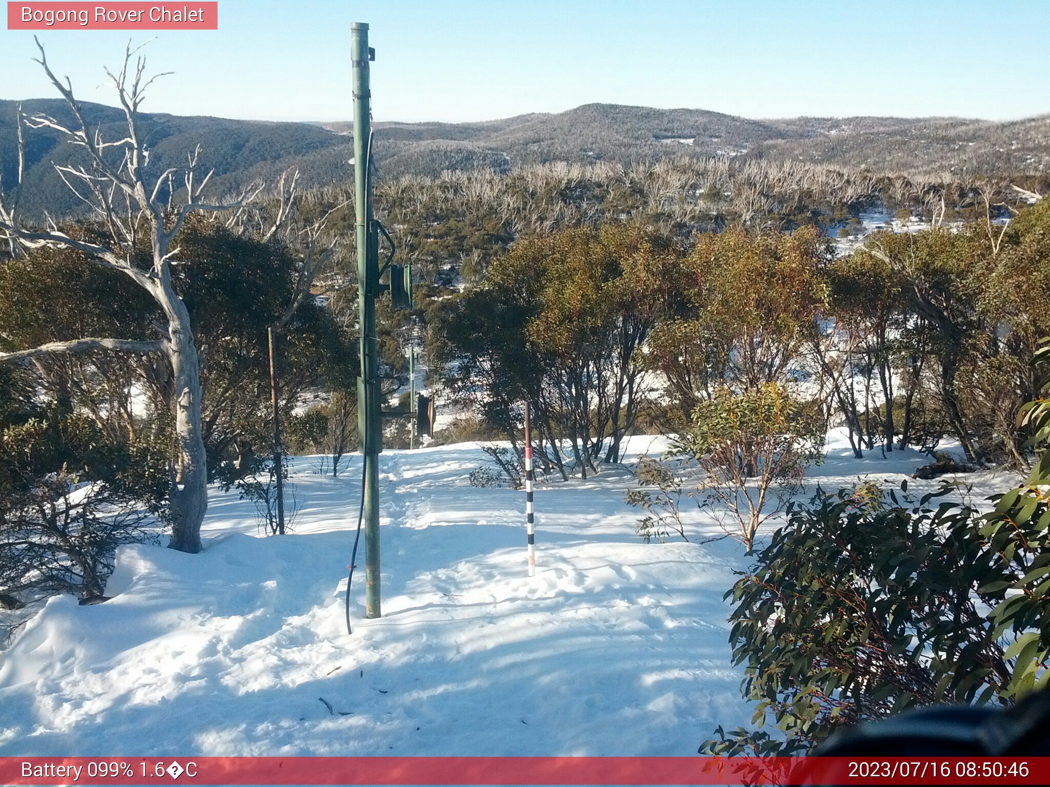 Bogong Web Cam 8:50am Sunday 16th of July 2023