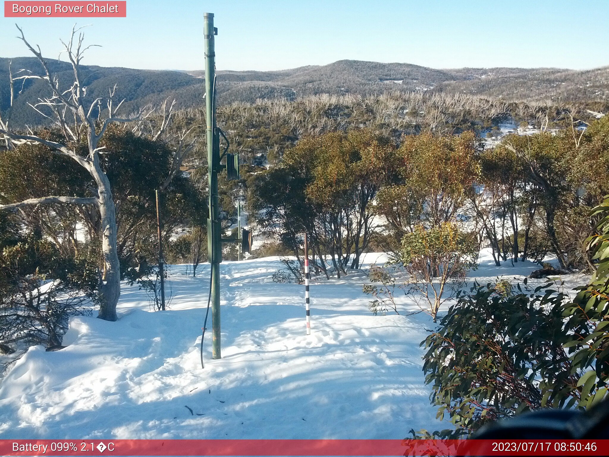 Bogong Web Cam 8:50am Monday 17th of July 2023