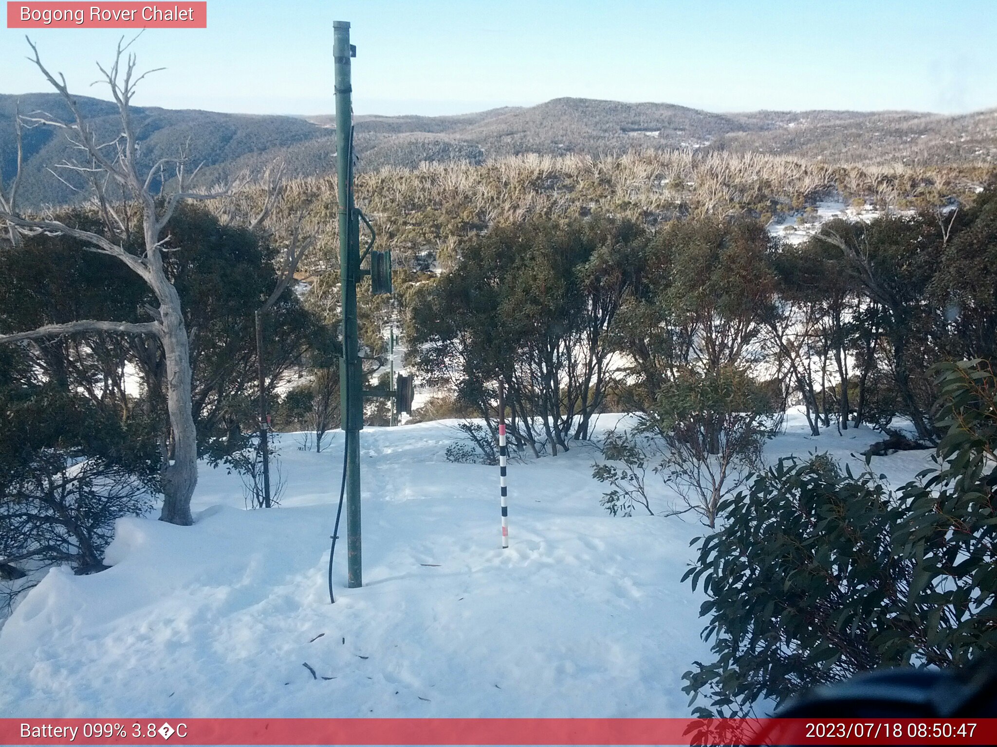 Bogong Web Cam 8:50am Tuesday 18th of July 2023