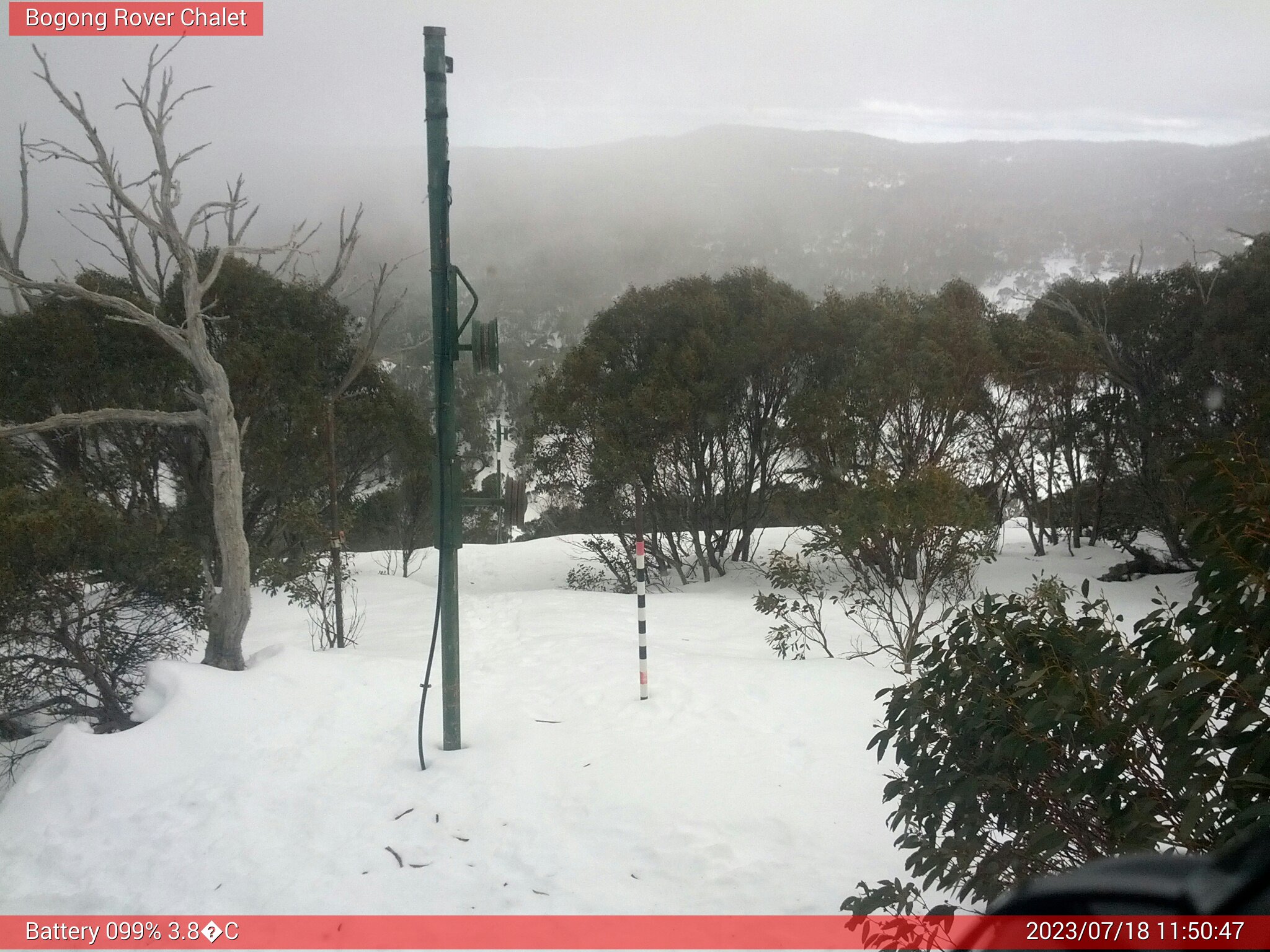 Bogong Web Cam 11:50am Tuesday 18th of July 2023