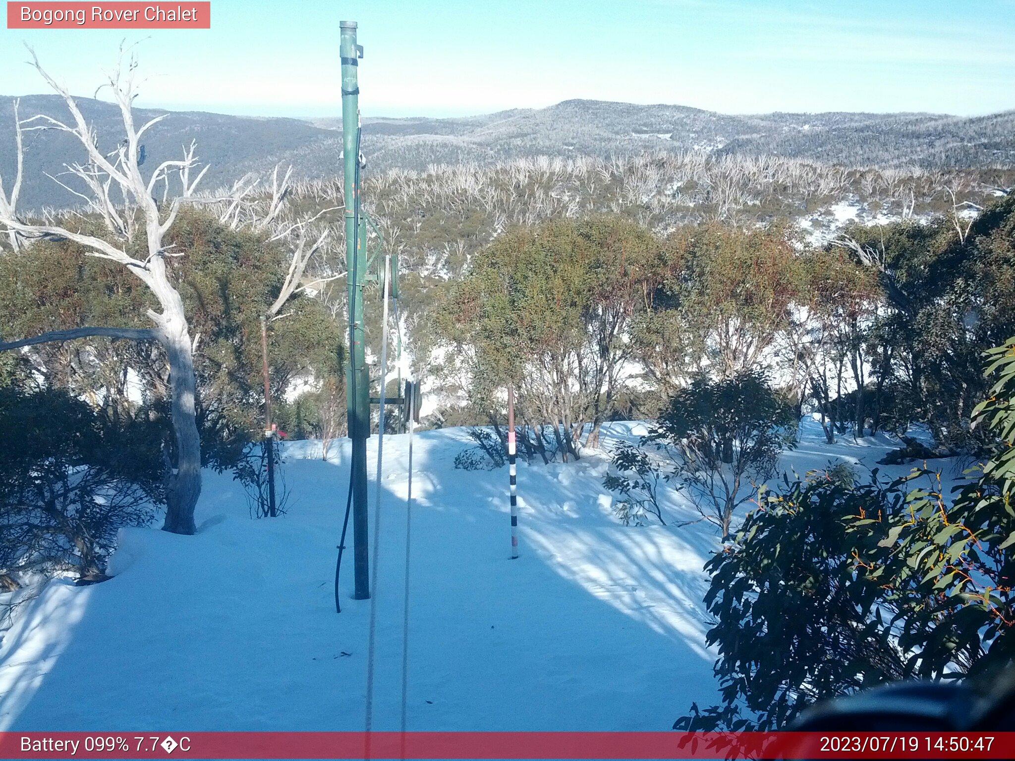 Bogong Web Cam 2:50pm Wednesday 19th of July 2023