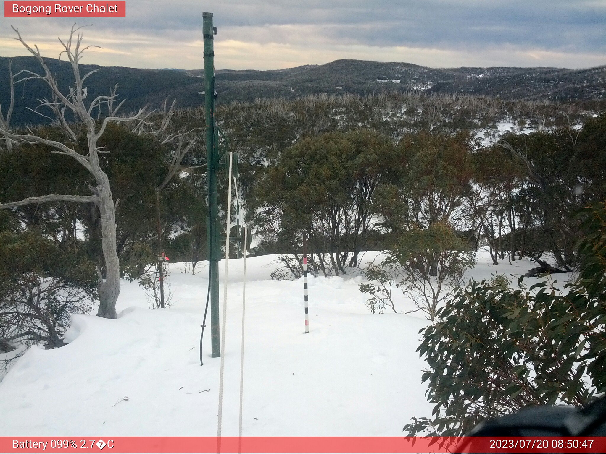 Bogong Web Cam 8:50am Thursday 20th of July 2023