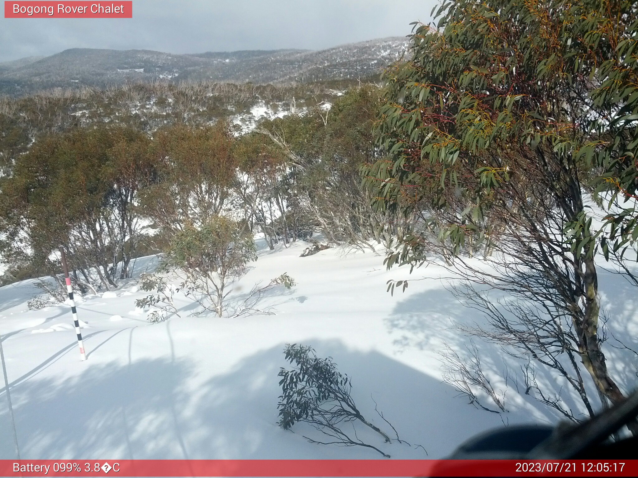 Bogong Web Cam 12:05pm Friday 21st of July 2023