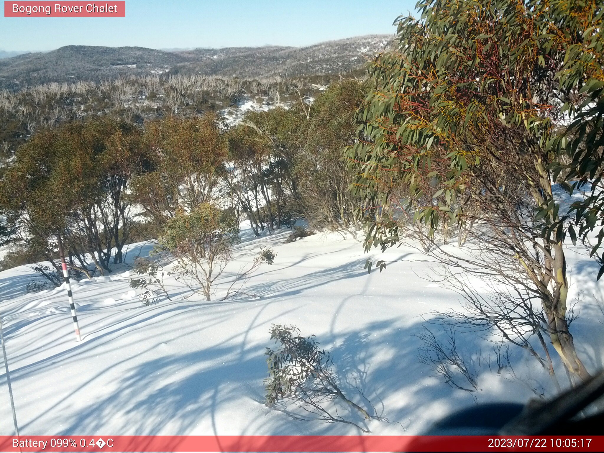 Bogong Web Cam 10:05am Saturday 22nd of July 2023