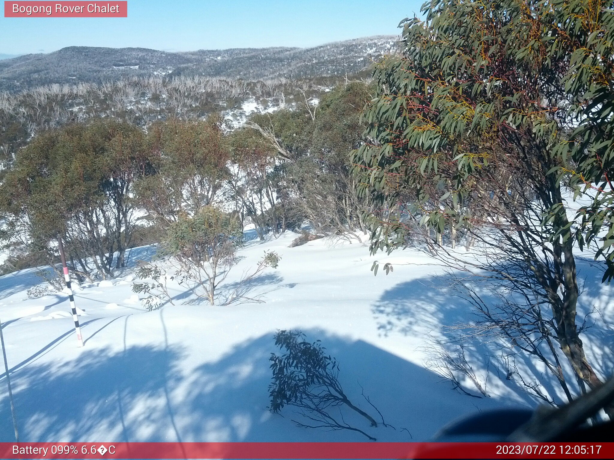 Bogong Web Cam 12:05pm Saturday 22nd of July 2023