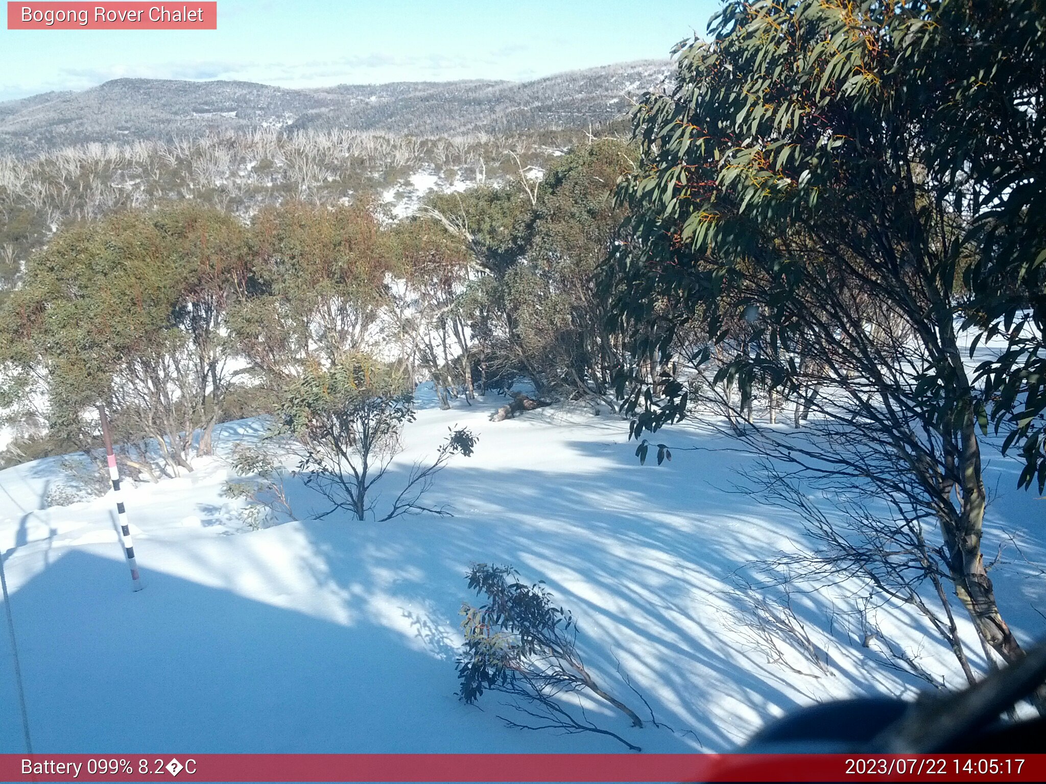 Bogong Web Cam 2:05pm Saturday 22nd of July 2023