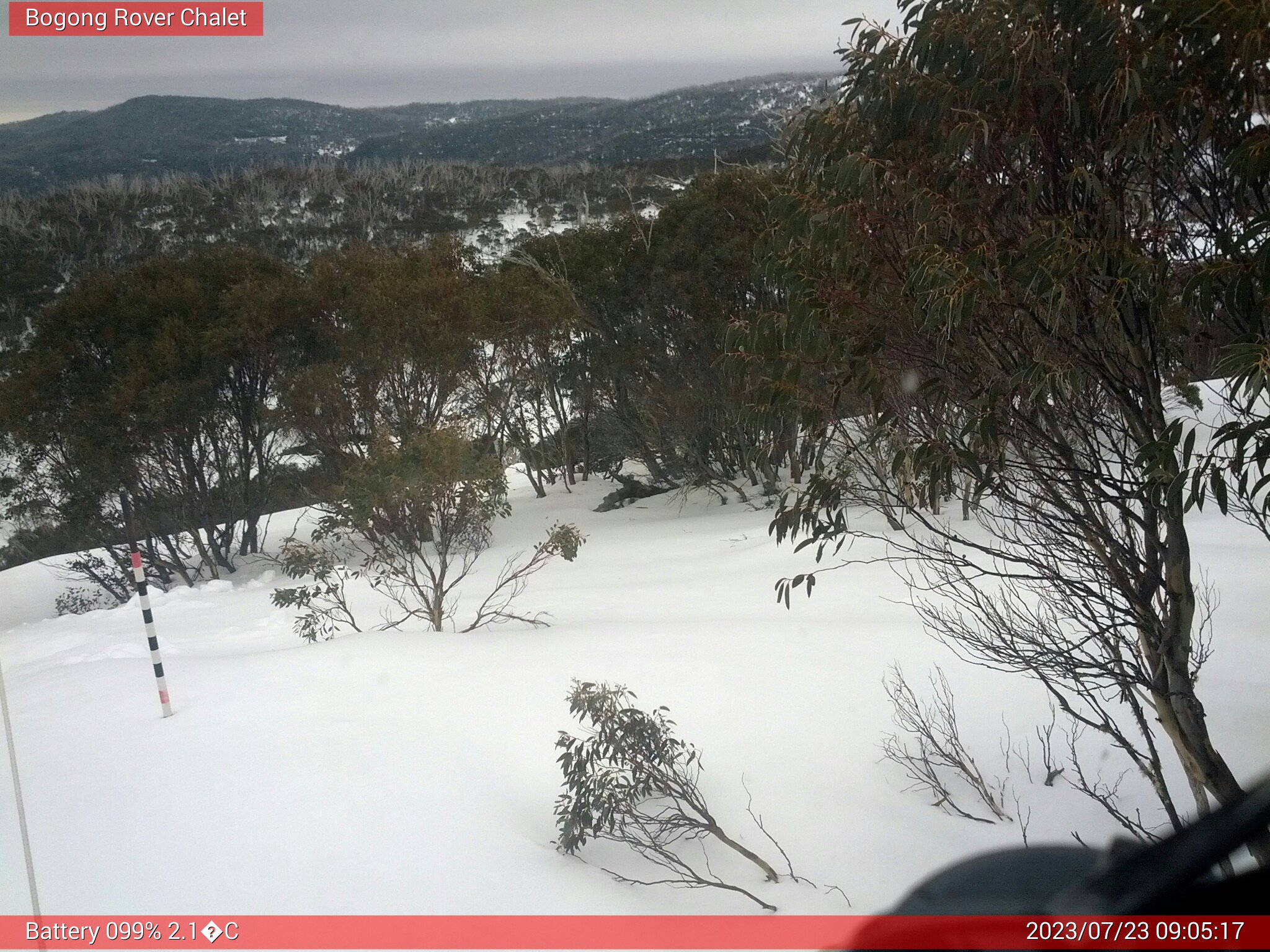 Bogong Web Cam 9:05am Sunday 23rd of July 2023