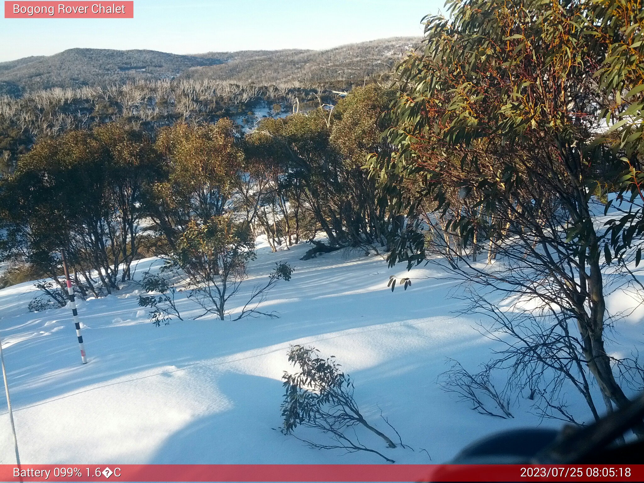 Bogong Web Cam 8:05am Tuesday 25th of July 2023