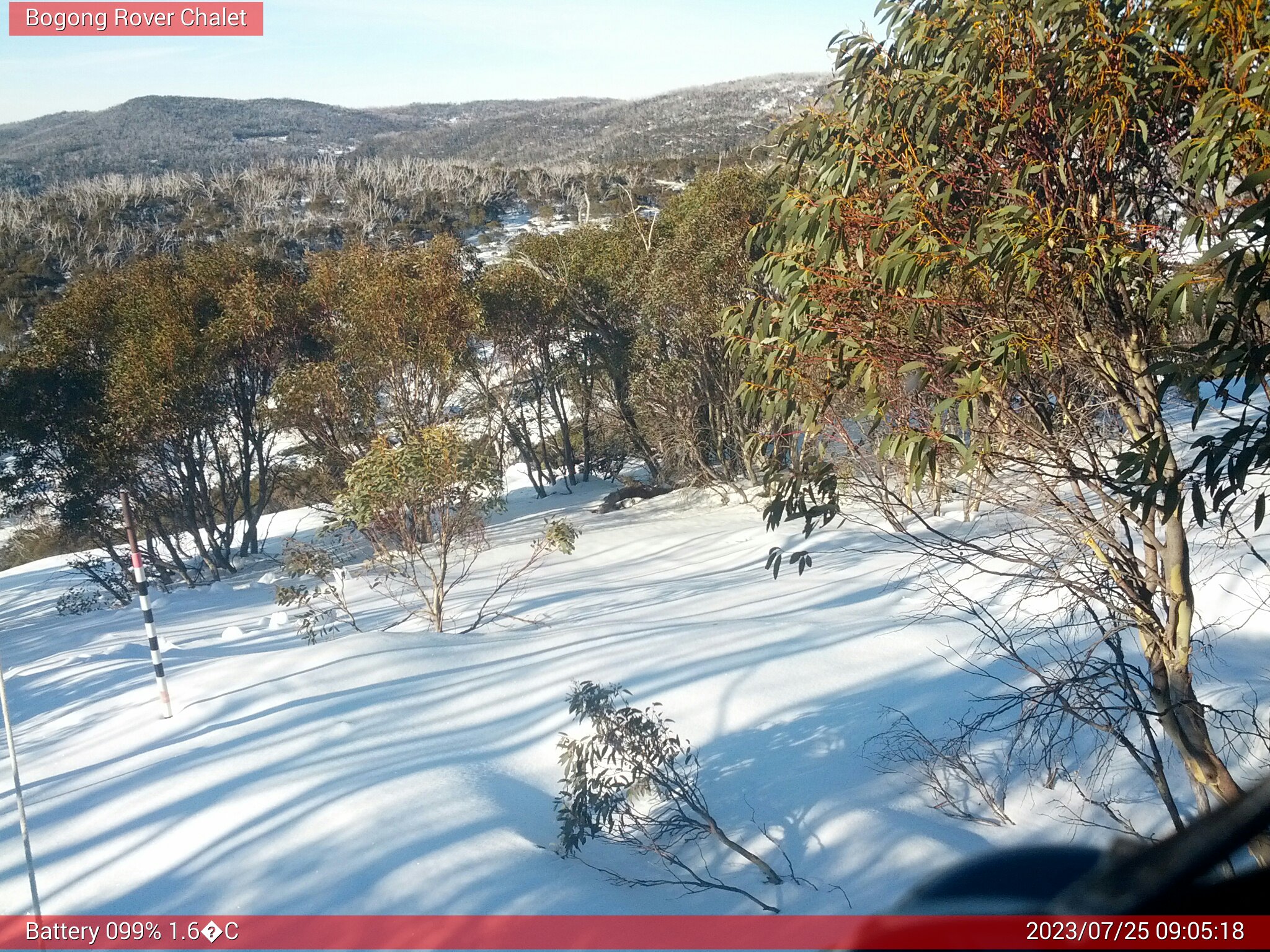 Bogong Web Cam 9:05am Tuesday 25th of July 2023