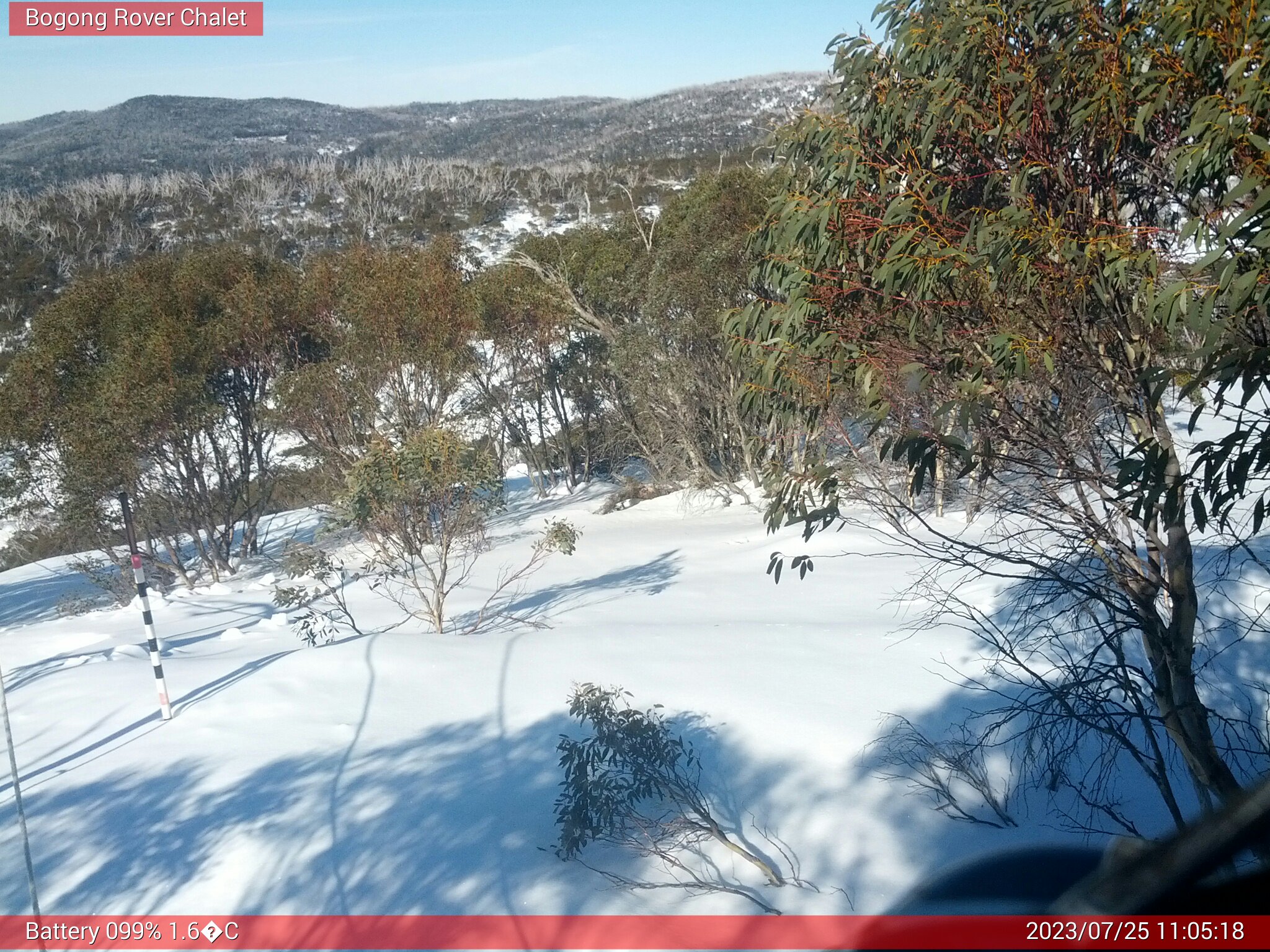 Bogong Web Cam 11:05am Tuesday 25th of July 2023