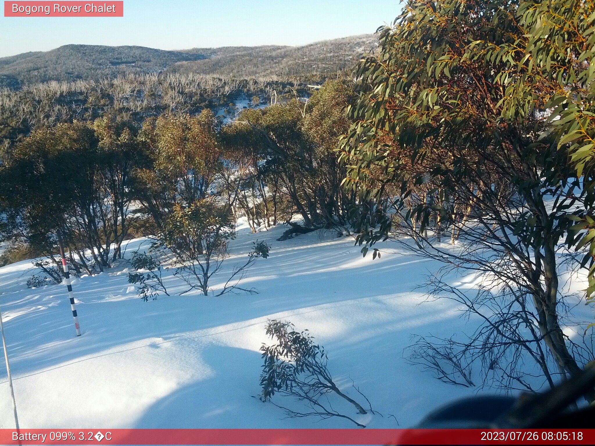 Bogong Web Cam 8:05am Wednesday 26th of July 2023