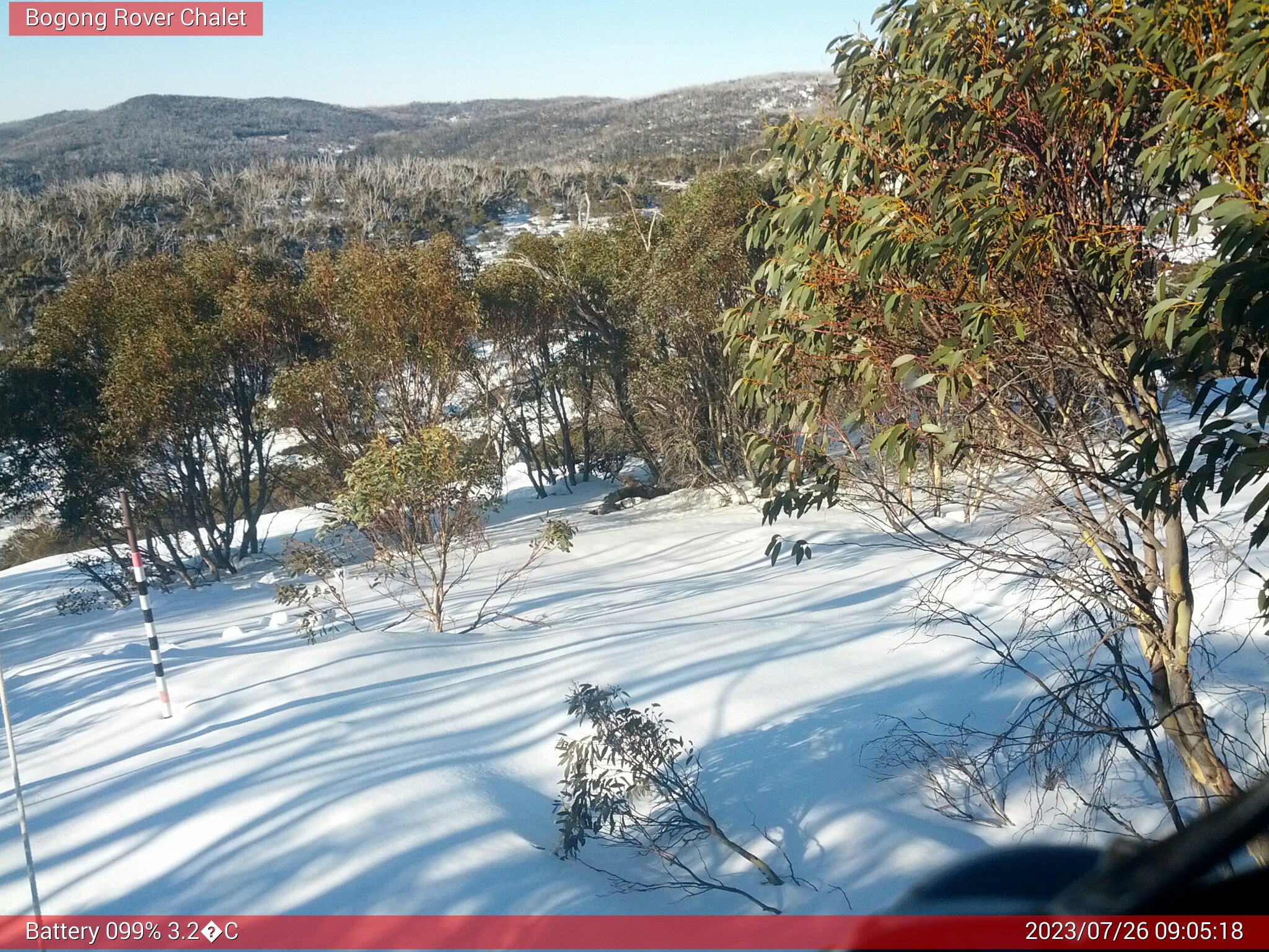 Bogong Web Cam 9:05am Wednesday 26th of July 2023