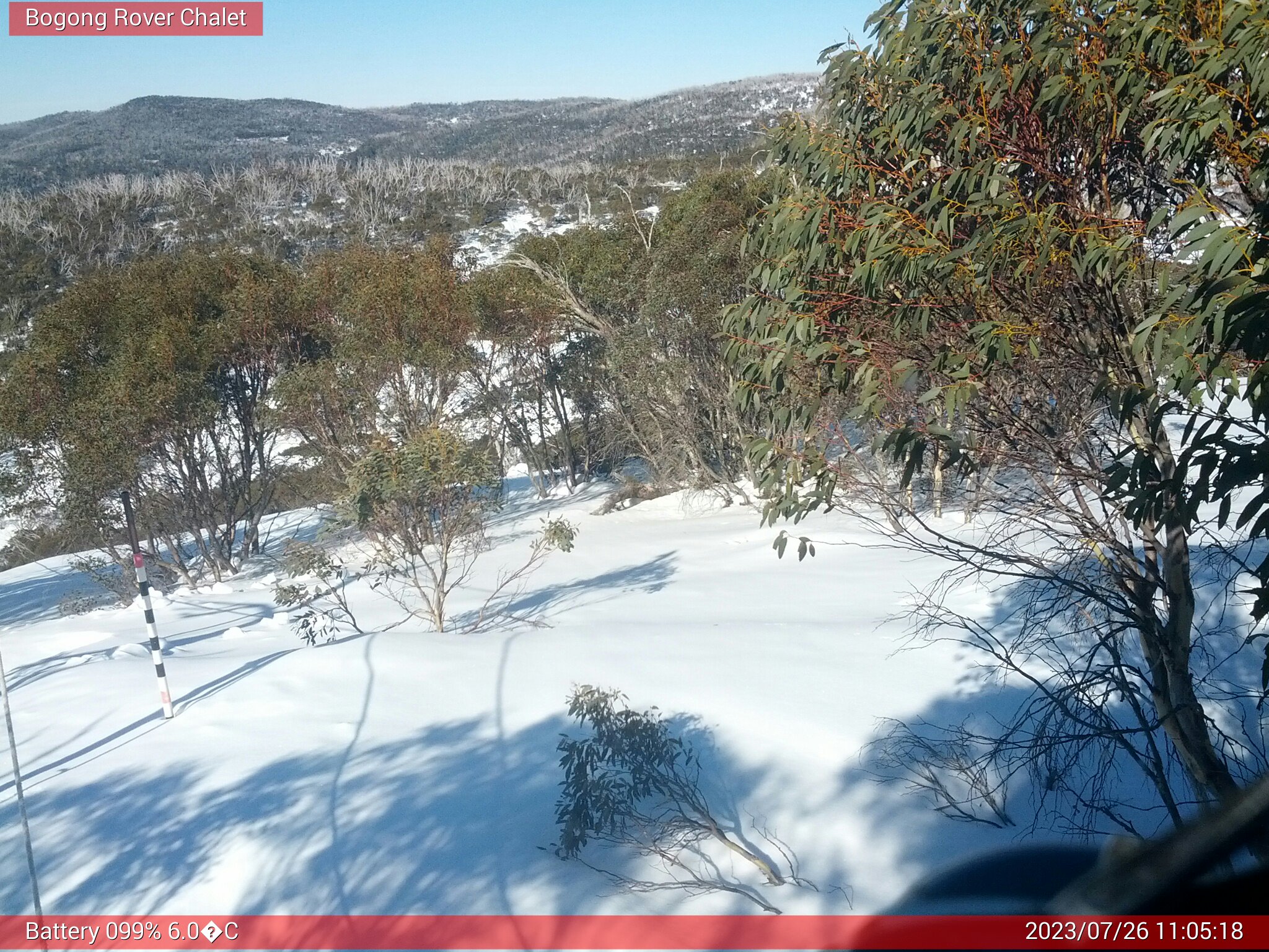 Bogong Web Cam 11:05am Wednesday 26th of July 2023