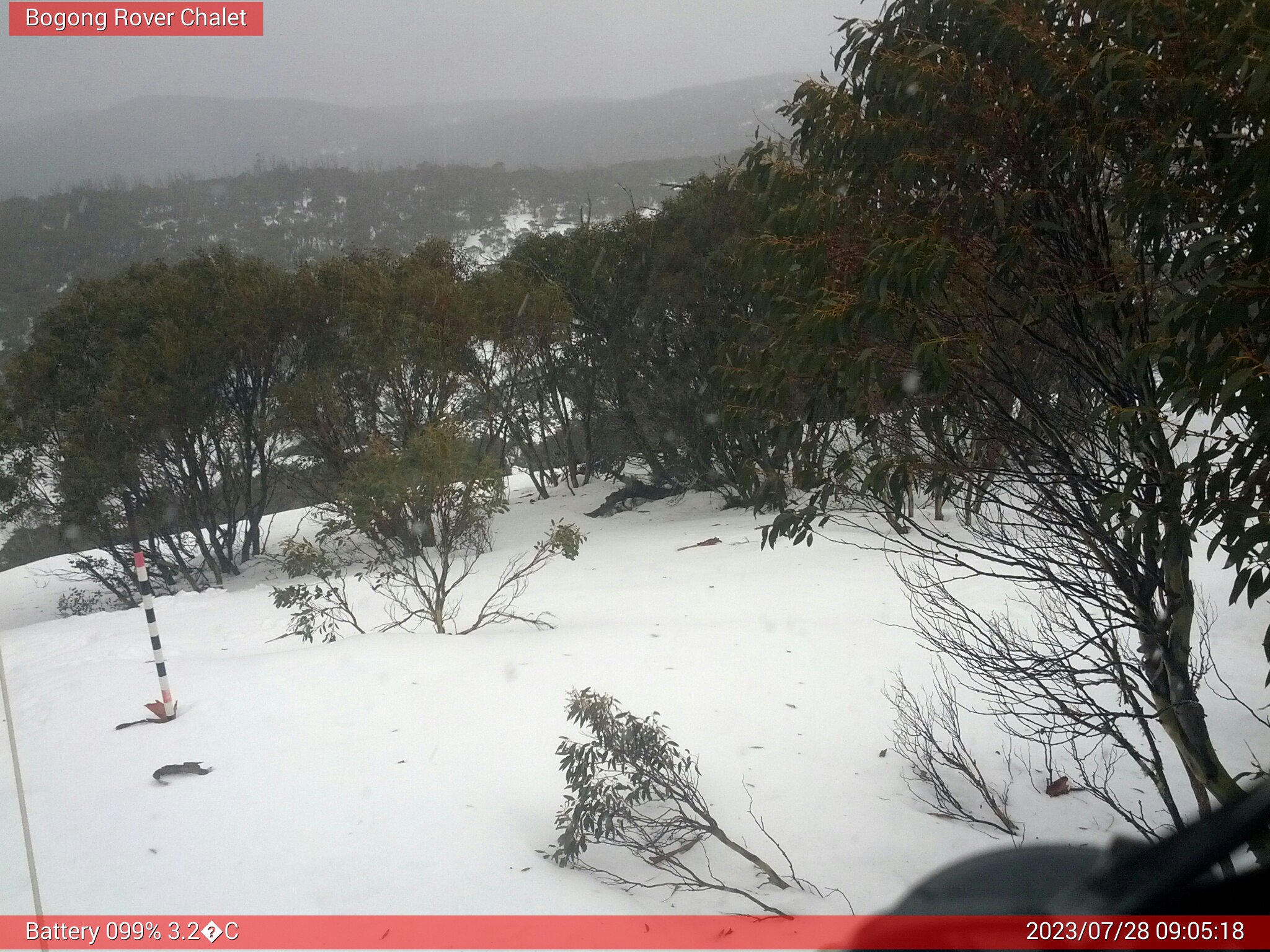 Bogong Web Cam 9:05am Friday 28th of July 2023