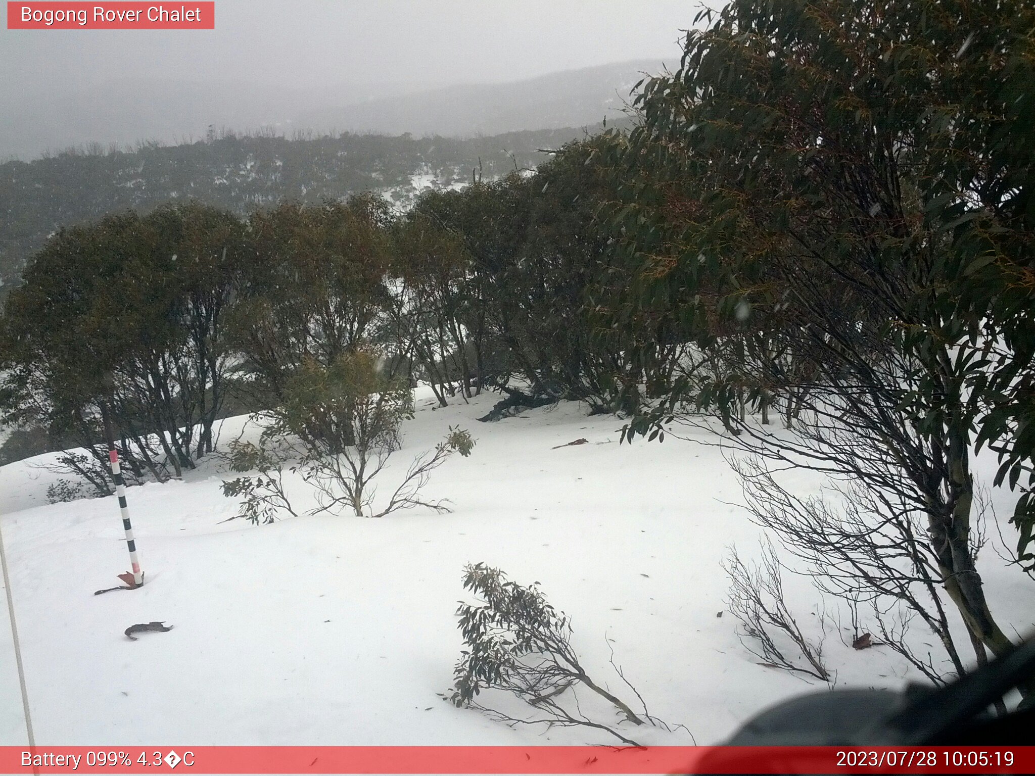 Bogong Web Cam 10:05am Friday 28th of July 2023