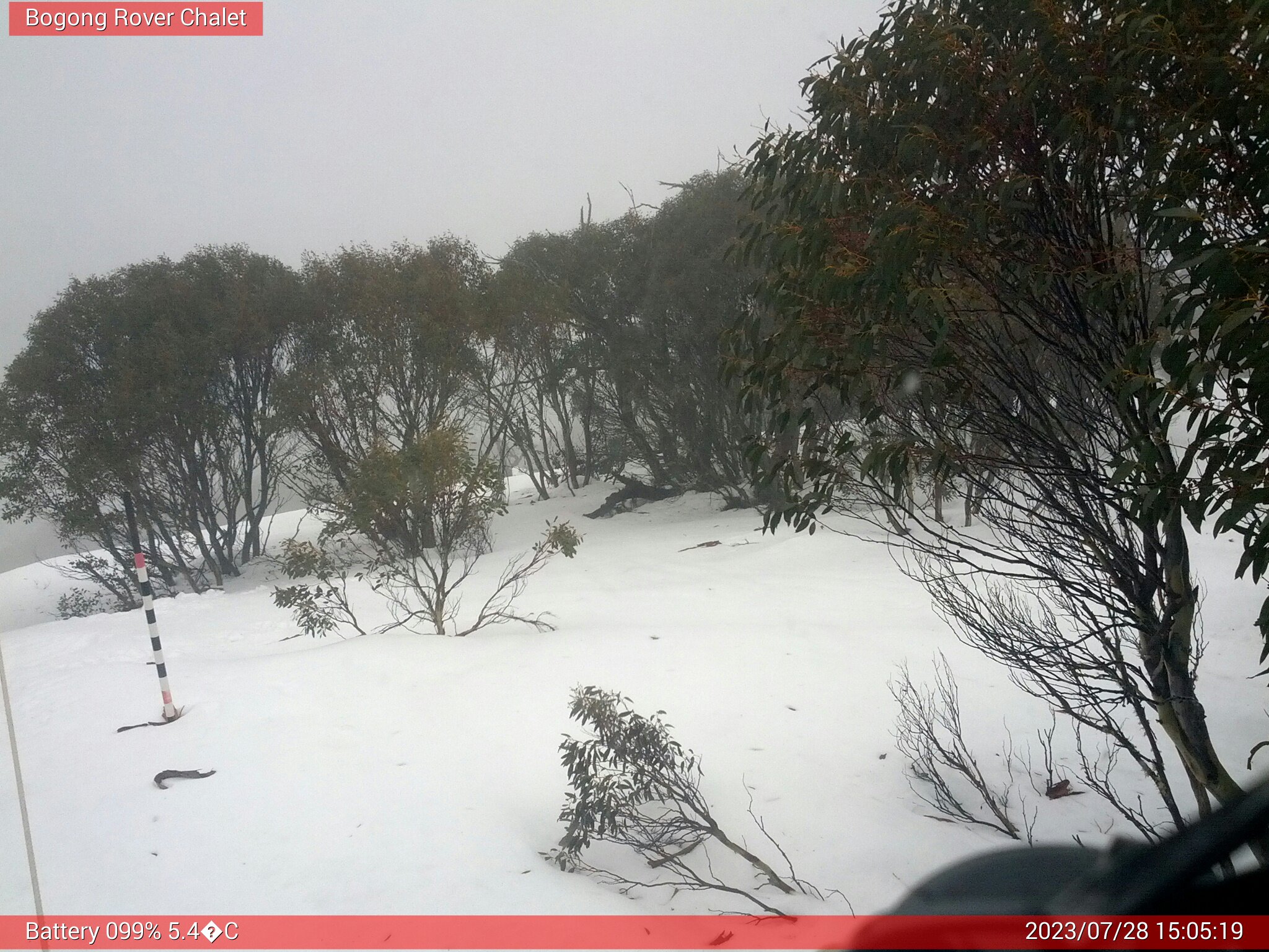 Bogong Web Cam 3:05pm Friday 28th of July 2023