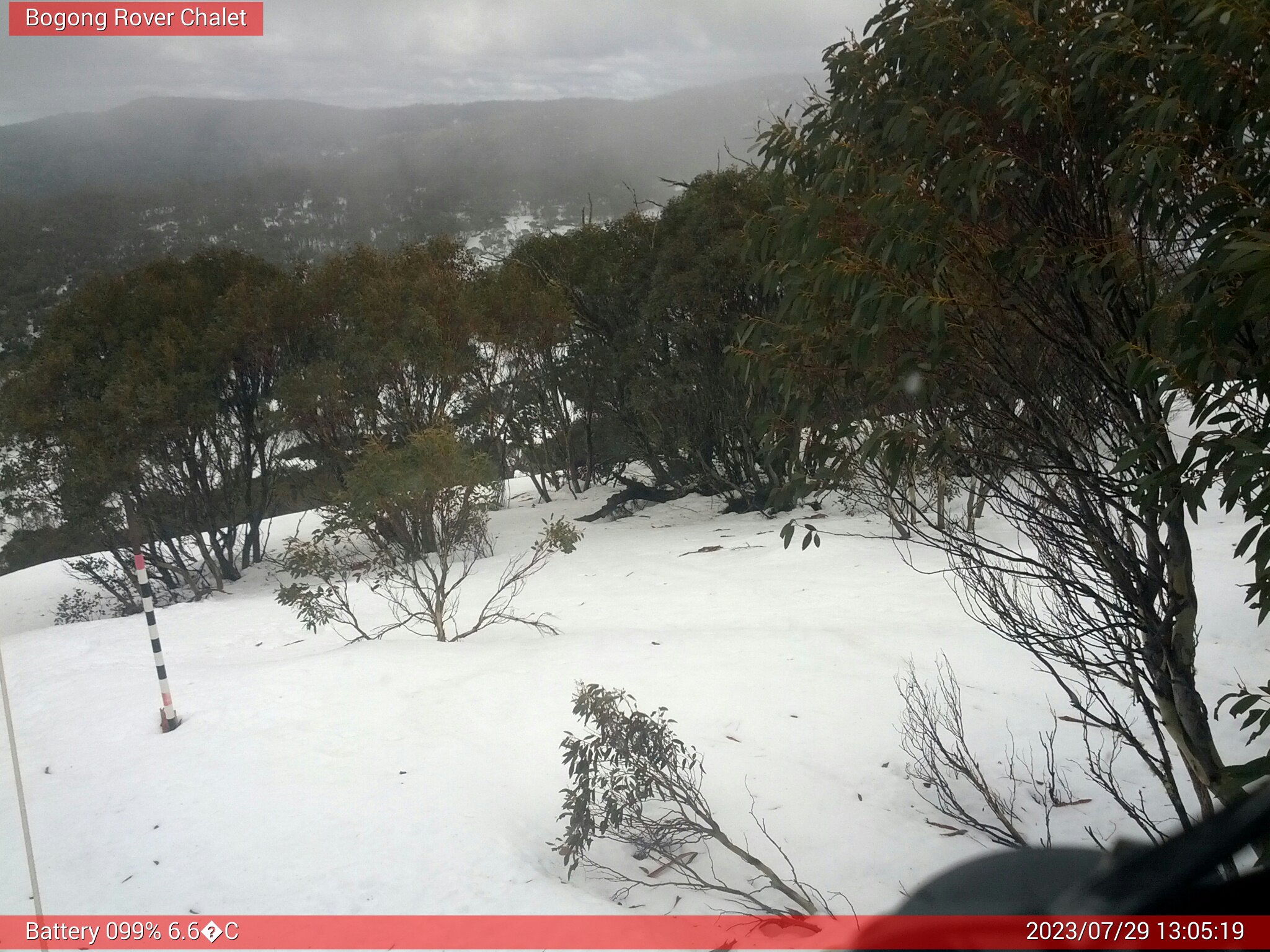 Bogong Web Cam 1:05pm Saturday 29th of July 2023